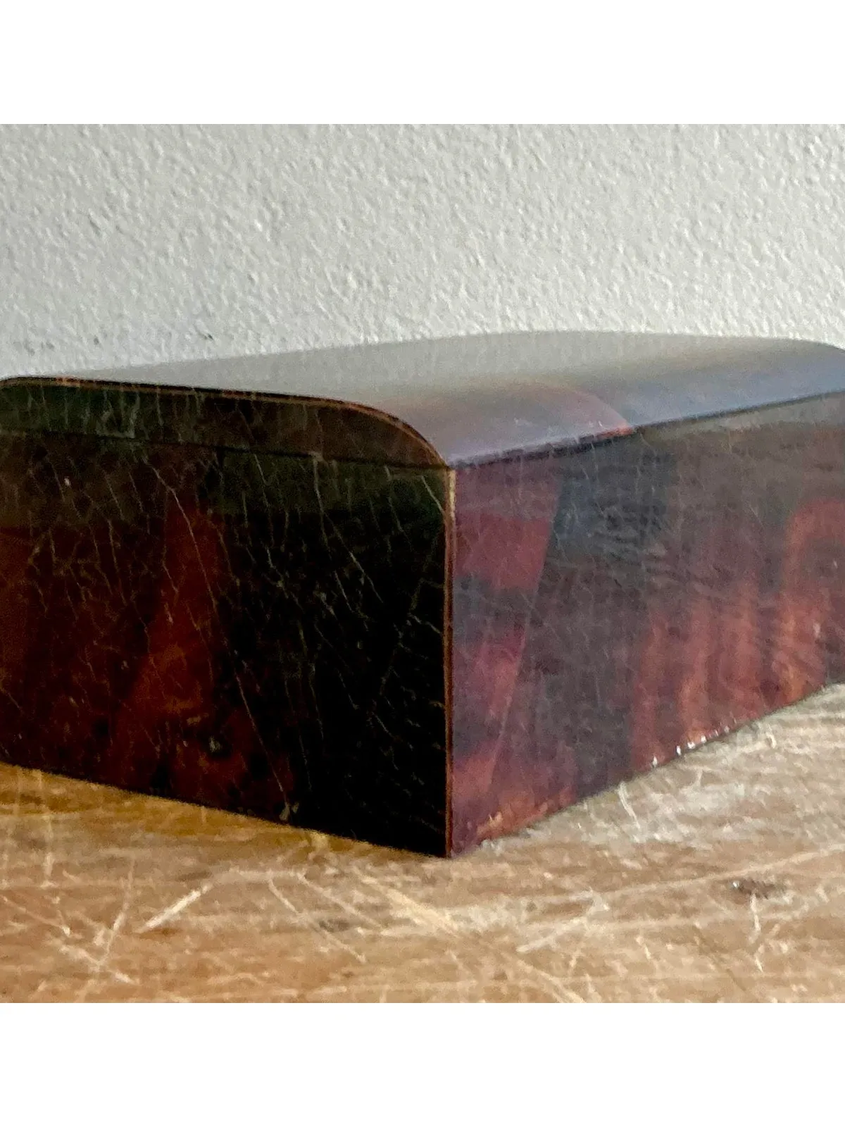 Vintage Boho Lacquered Coconut Shell Box — additional photo 6