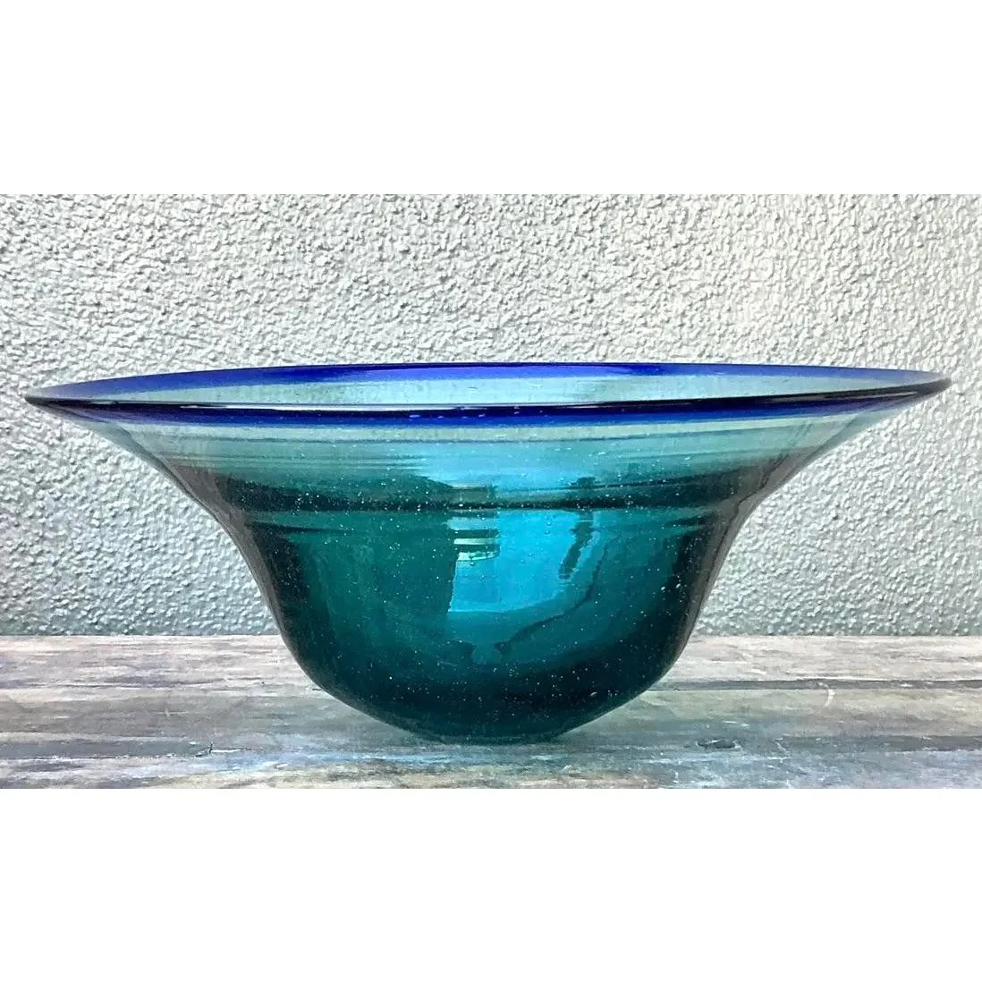 Vintage Boho Blown Glass Bowl — additional photo 5