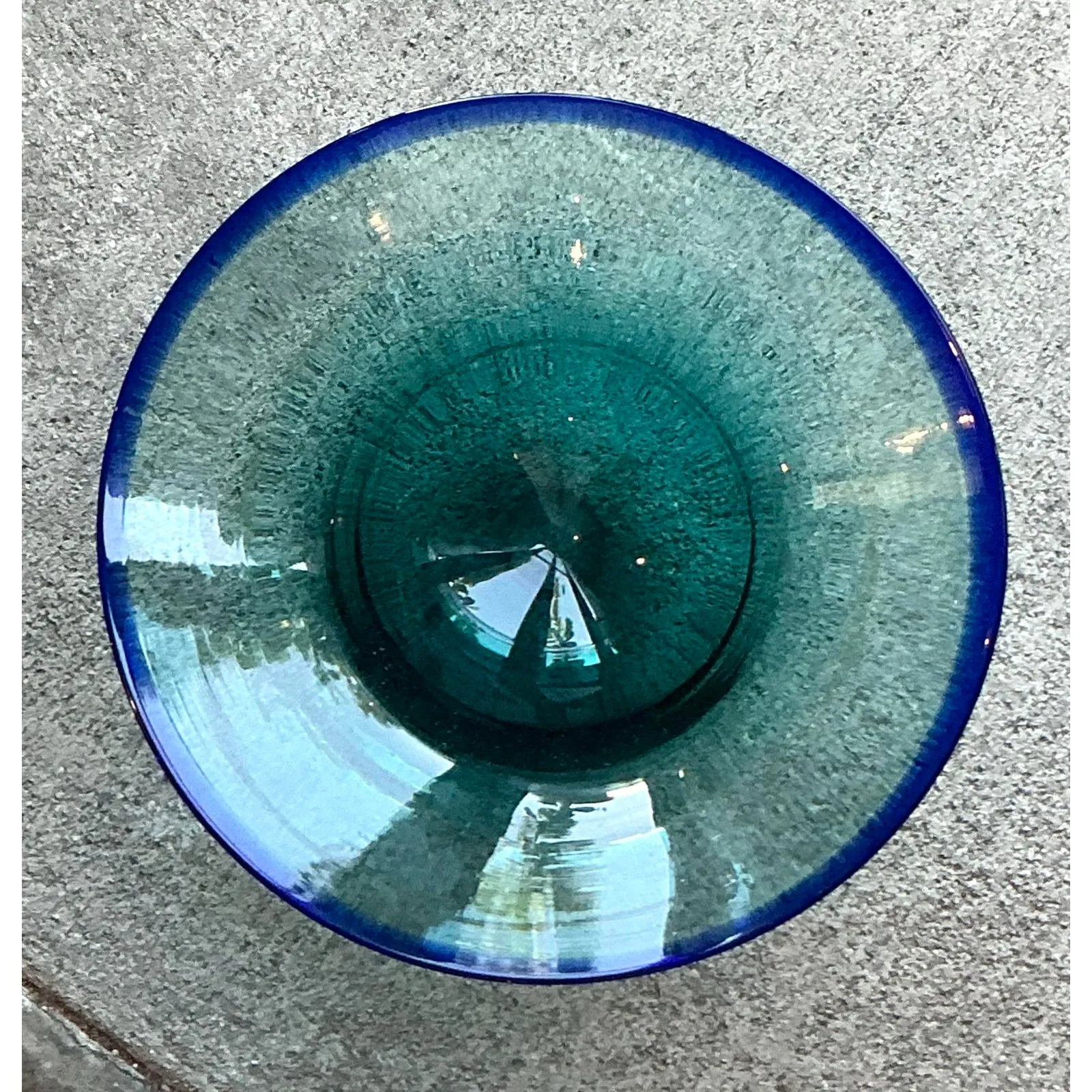 Vintage Boho Blown Glass Bowl — additional photo 2