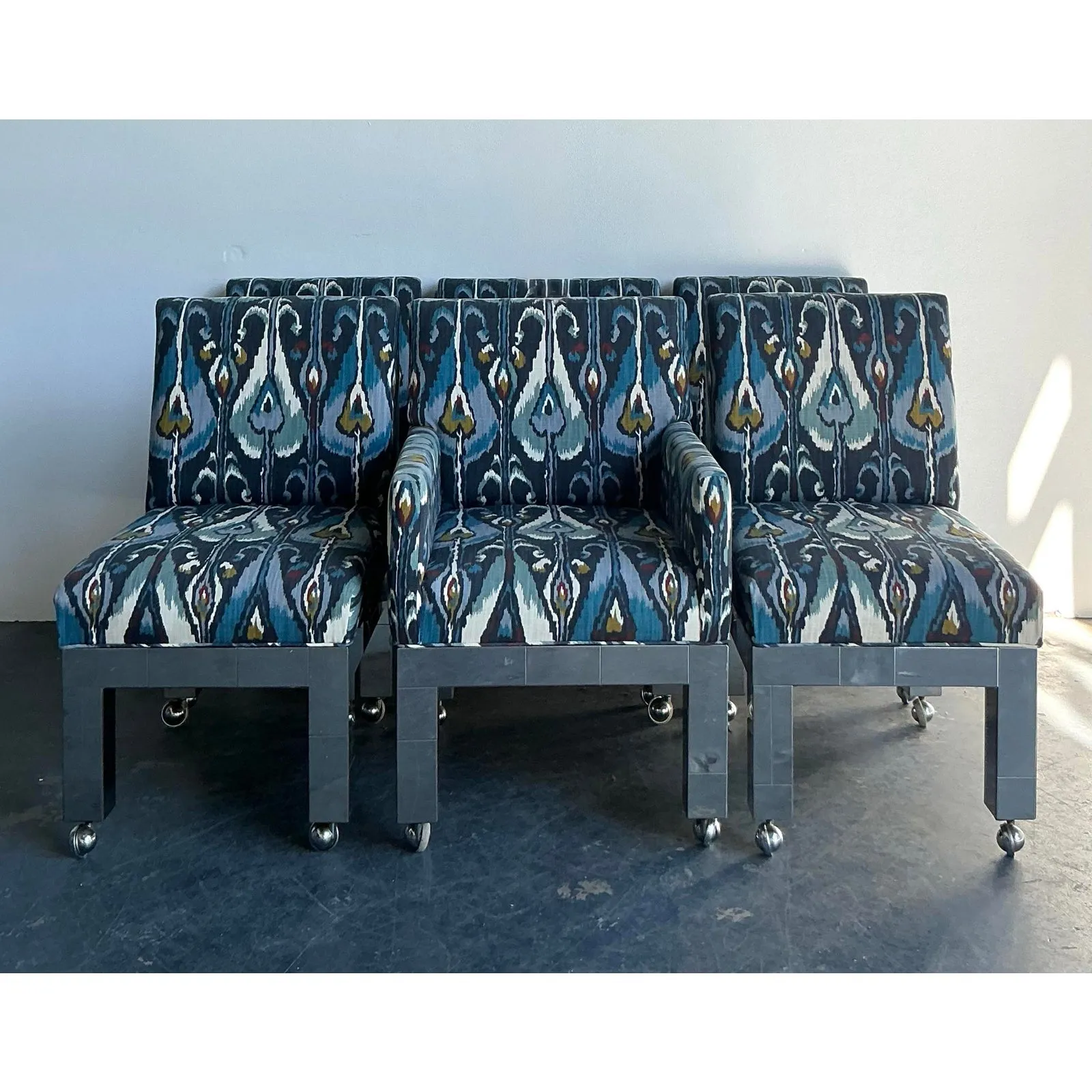 Vintage Boho Paul Evans Cityscape Chrome Dining Chairs - Set of 6 — additional photo 4