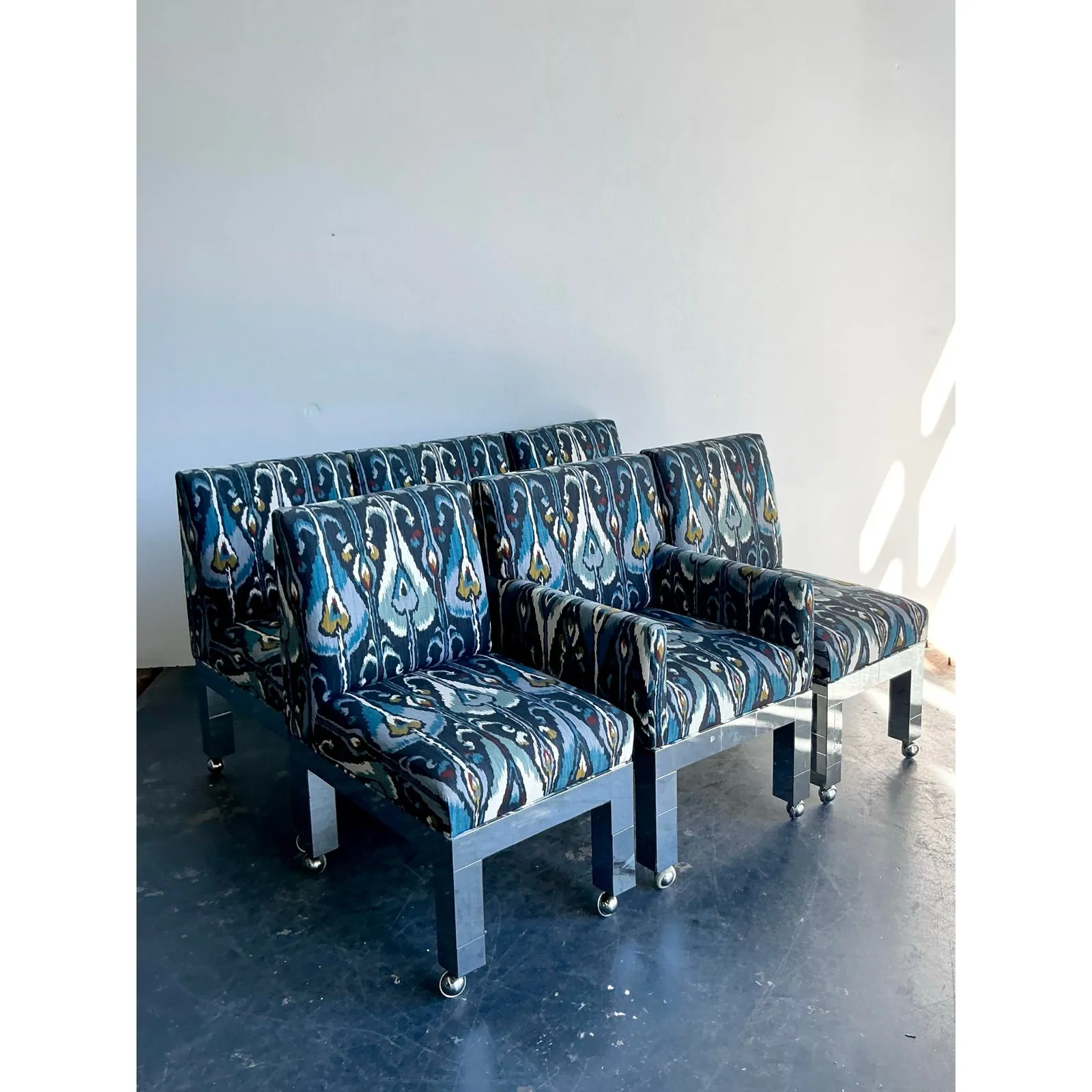 Vintage Boho Paul Evans Cityscape Chrome Dining Chairs - Set of 6 — additional photo 5
