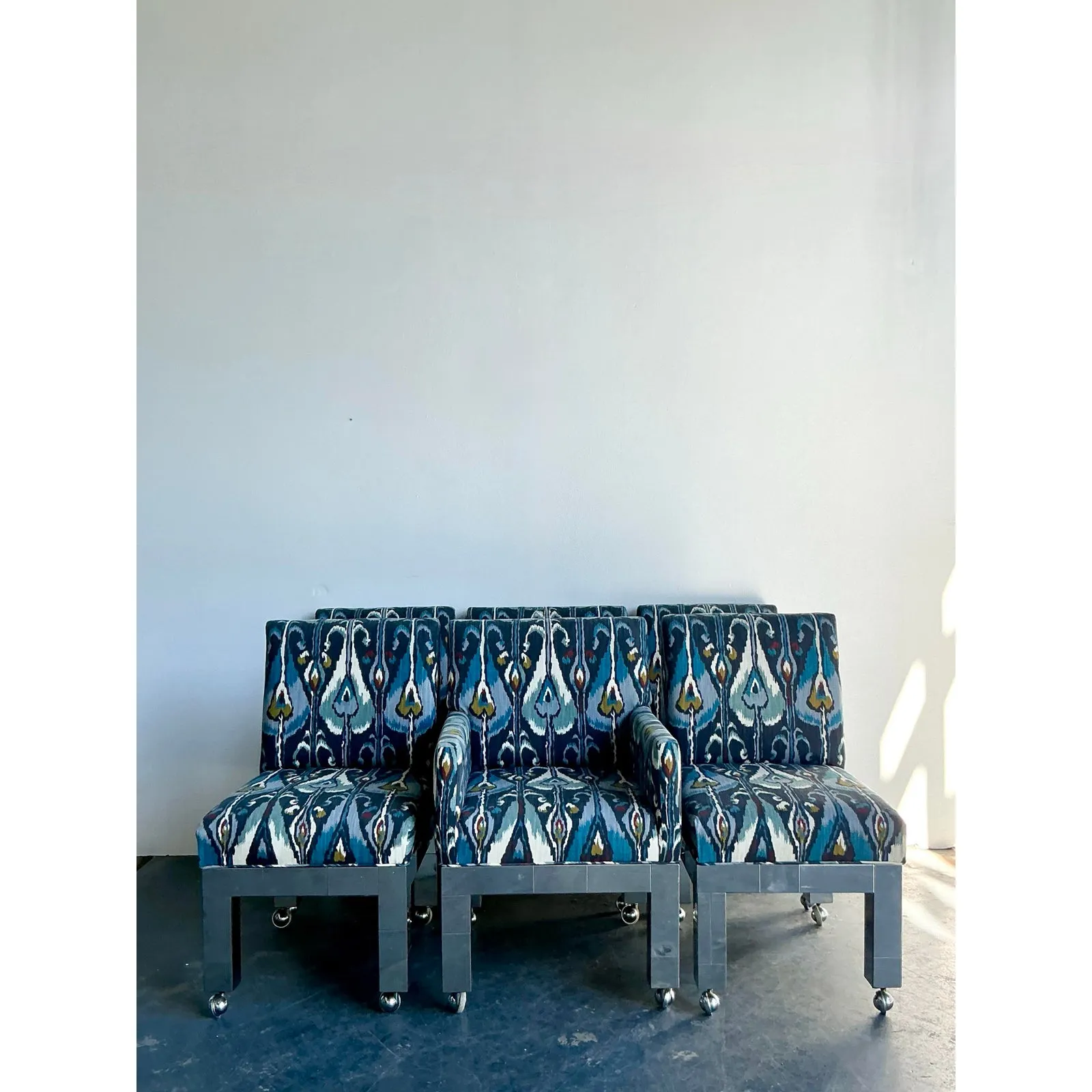 Vintage Boho Paul Evans Cityscape Chrome Dining Chairs - Set of 6 — additional photo 3