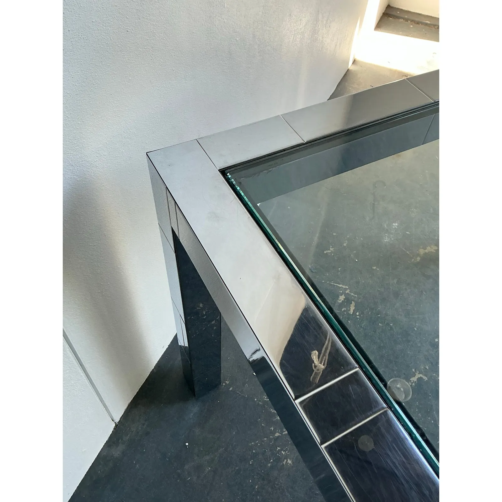 Vintage Boho Chrome Cityscape Dining Table After Paul Evans — additional photo 6