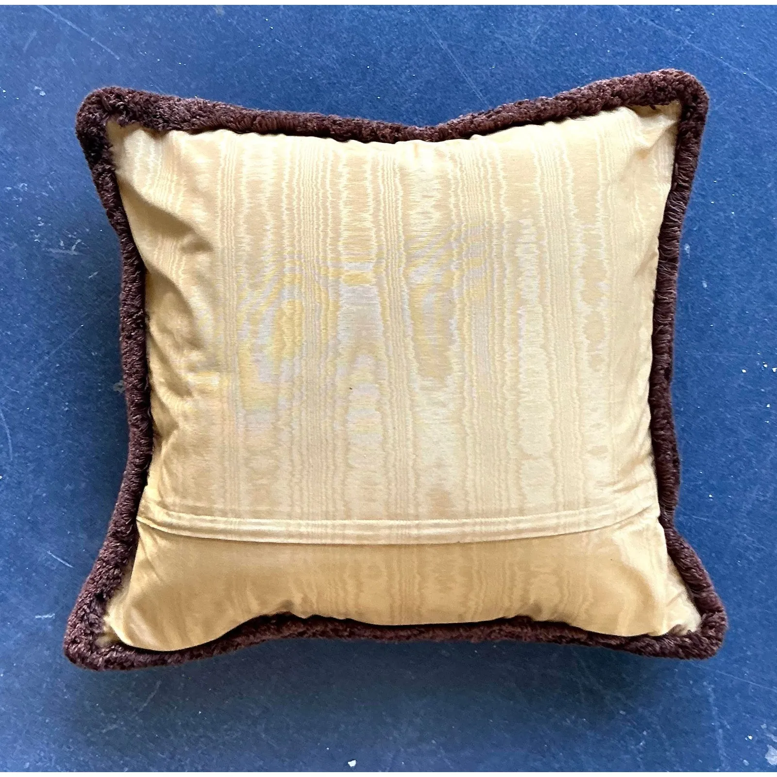 Vintage Regency Scalamandre “Le Tigre” Velvet Throw Pillow With Caterpillar Fringe — additional photo 7
