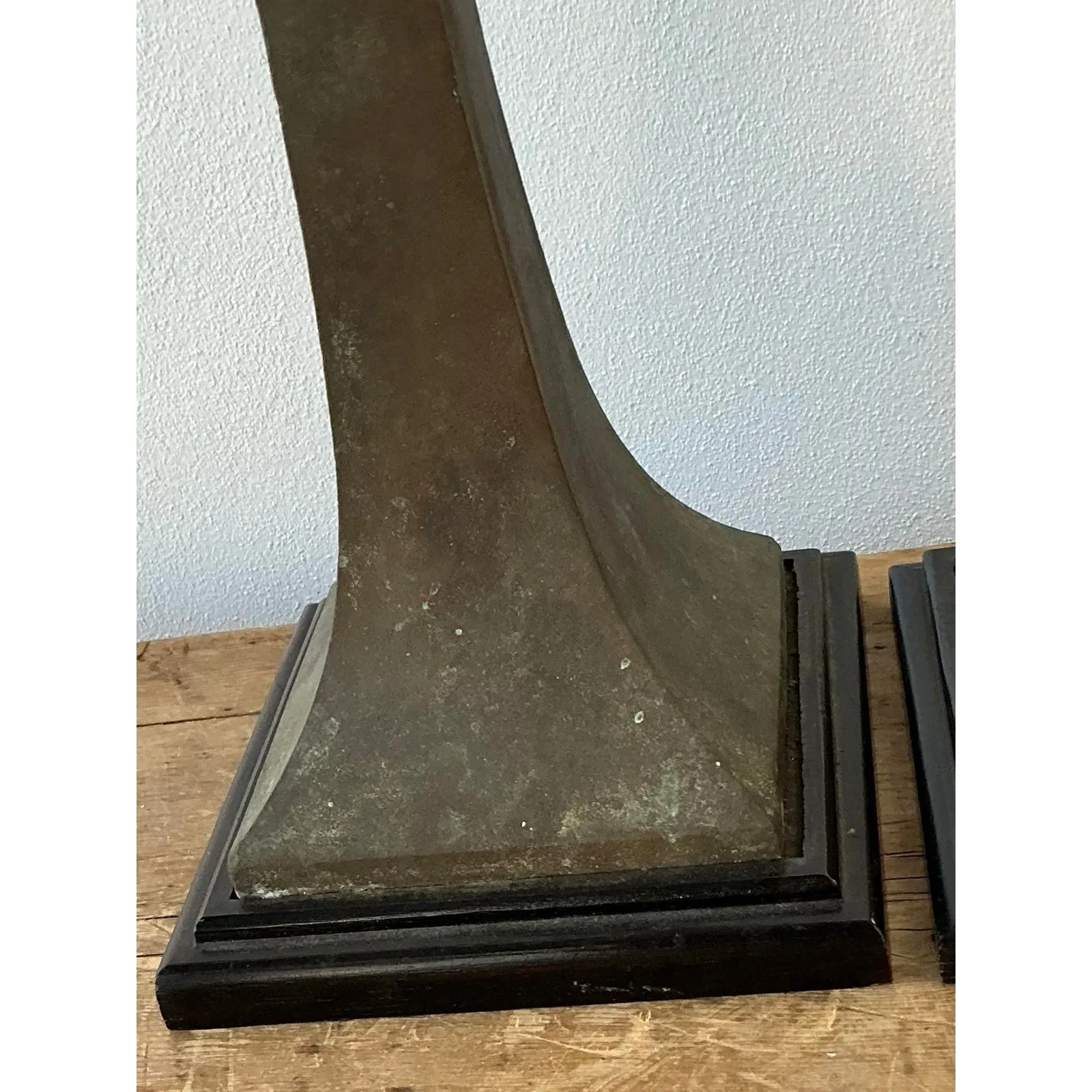 Vintage Boho Stewart Ross James Verdigris Bronze Lamps - A Pair — additional photo 6
