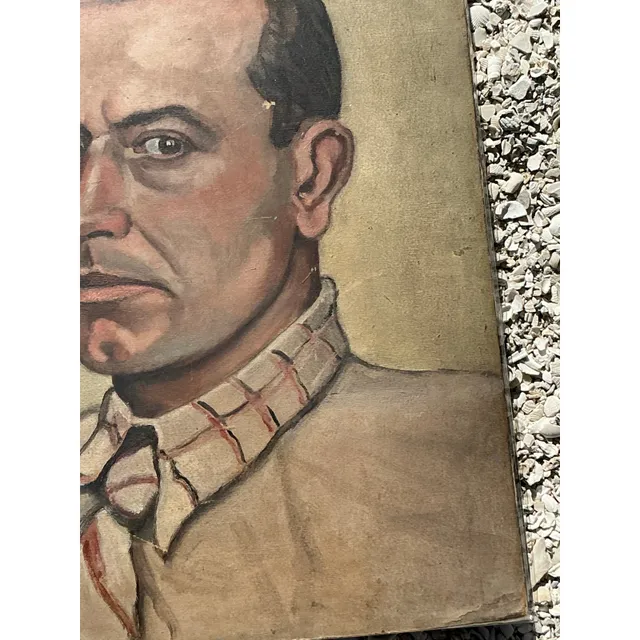 Vintage Boho Original Oil Portrait on Paper — additional photo 5