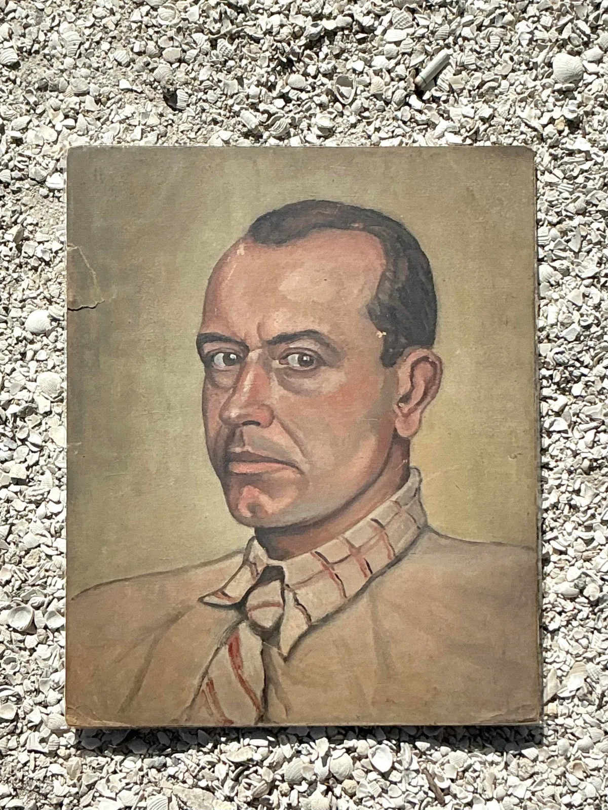 Vintage Boho Original Oil Portrait on Paper — additional photo 5