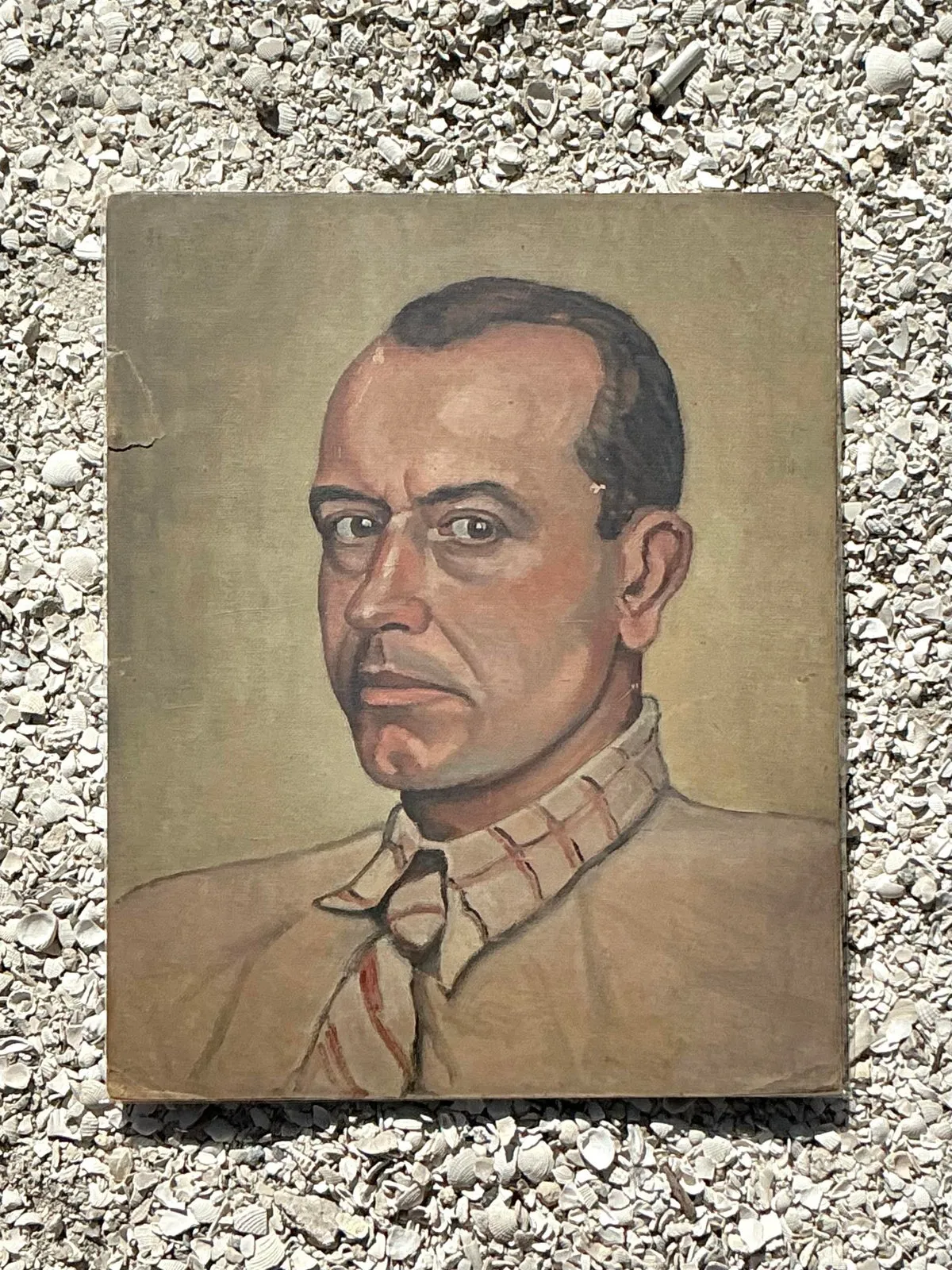 Vintage Boho Original Oil Portrait on Paper — additional photo 2