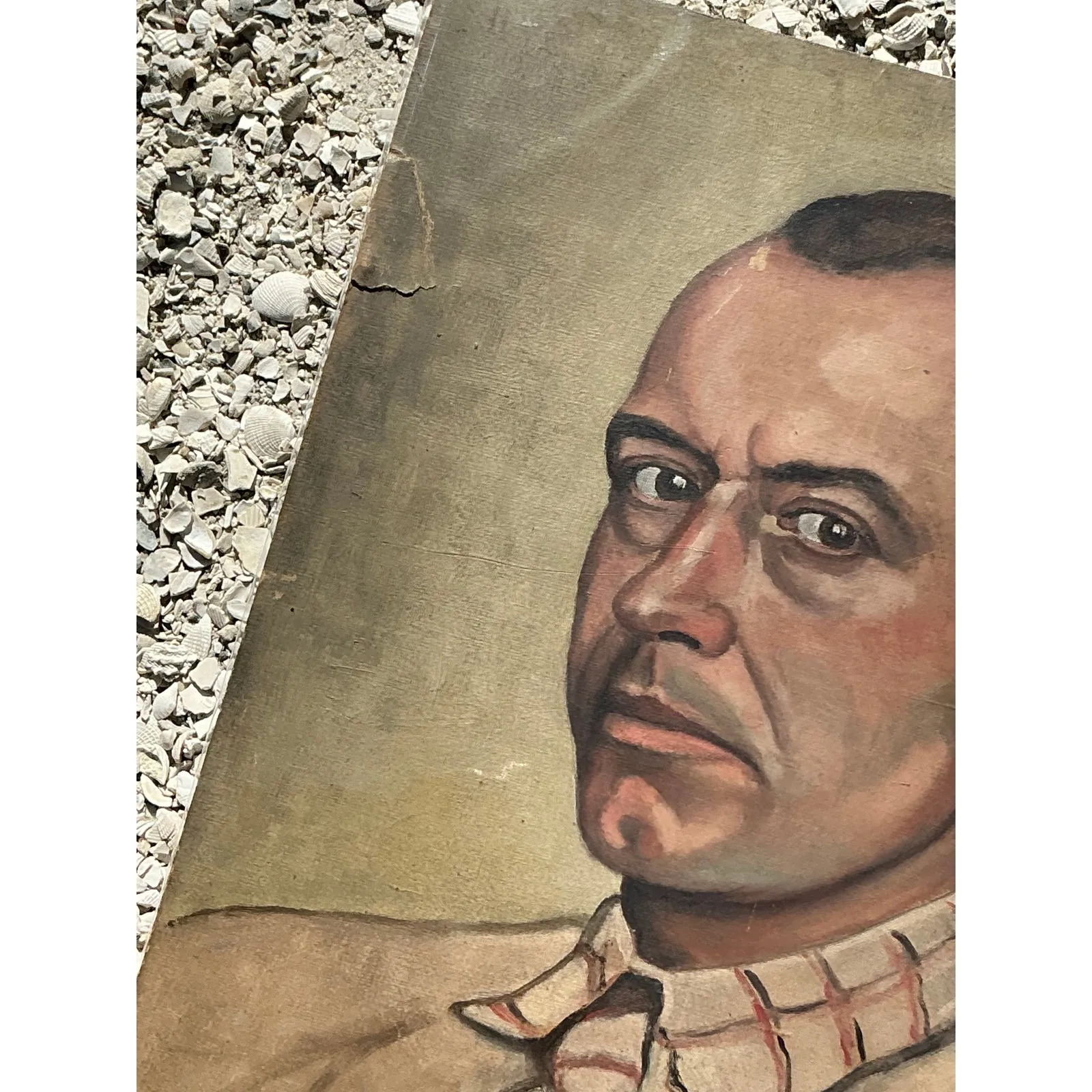 Vintage Boho Original Oil Portrait on Paper — additional photo 7