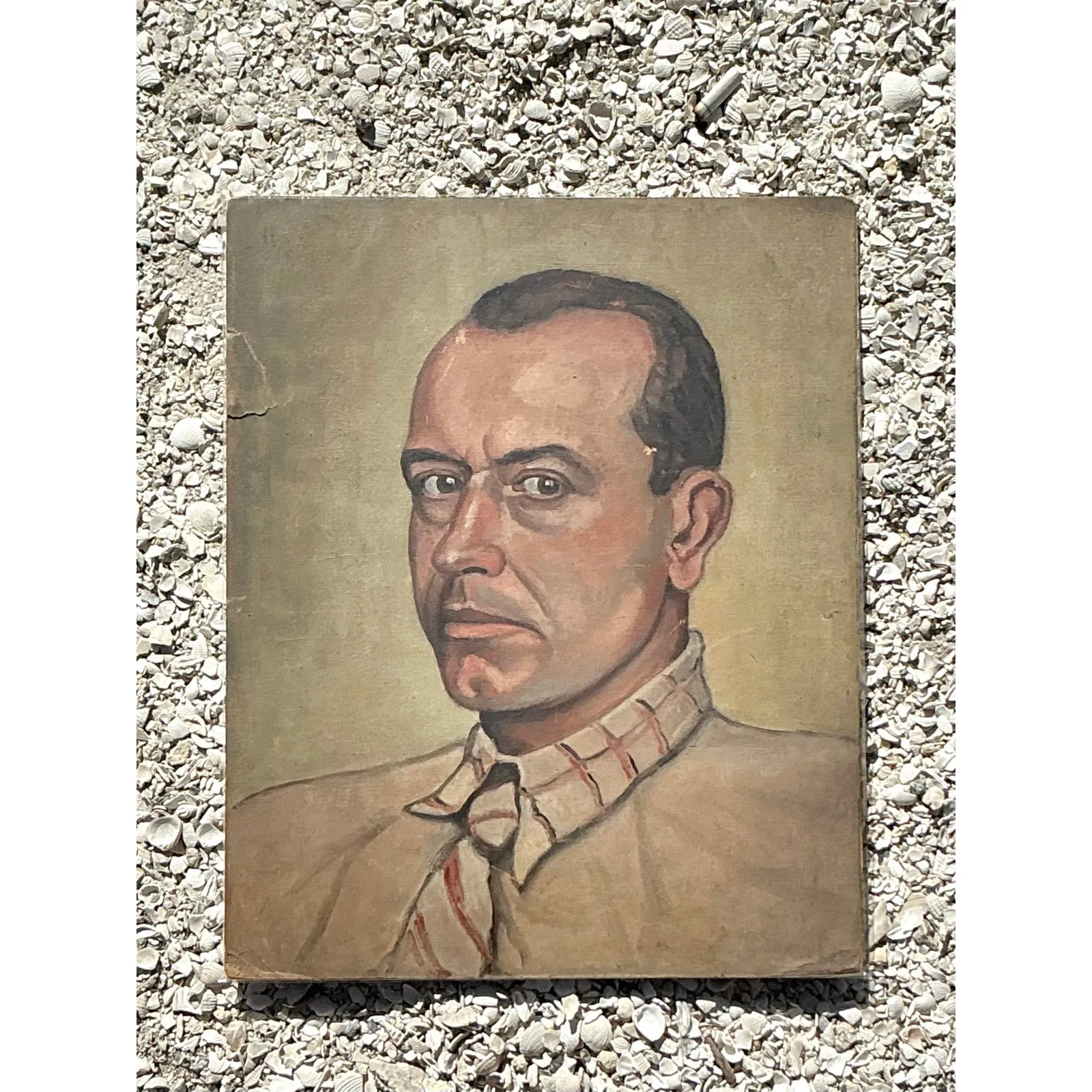 Vintage Boho Original Oil Portrait on Paper — additional photo 8