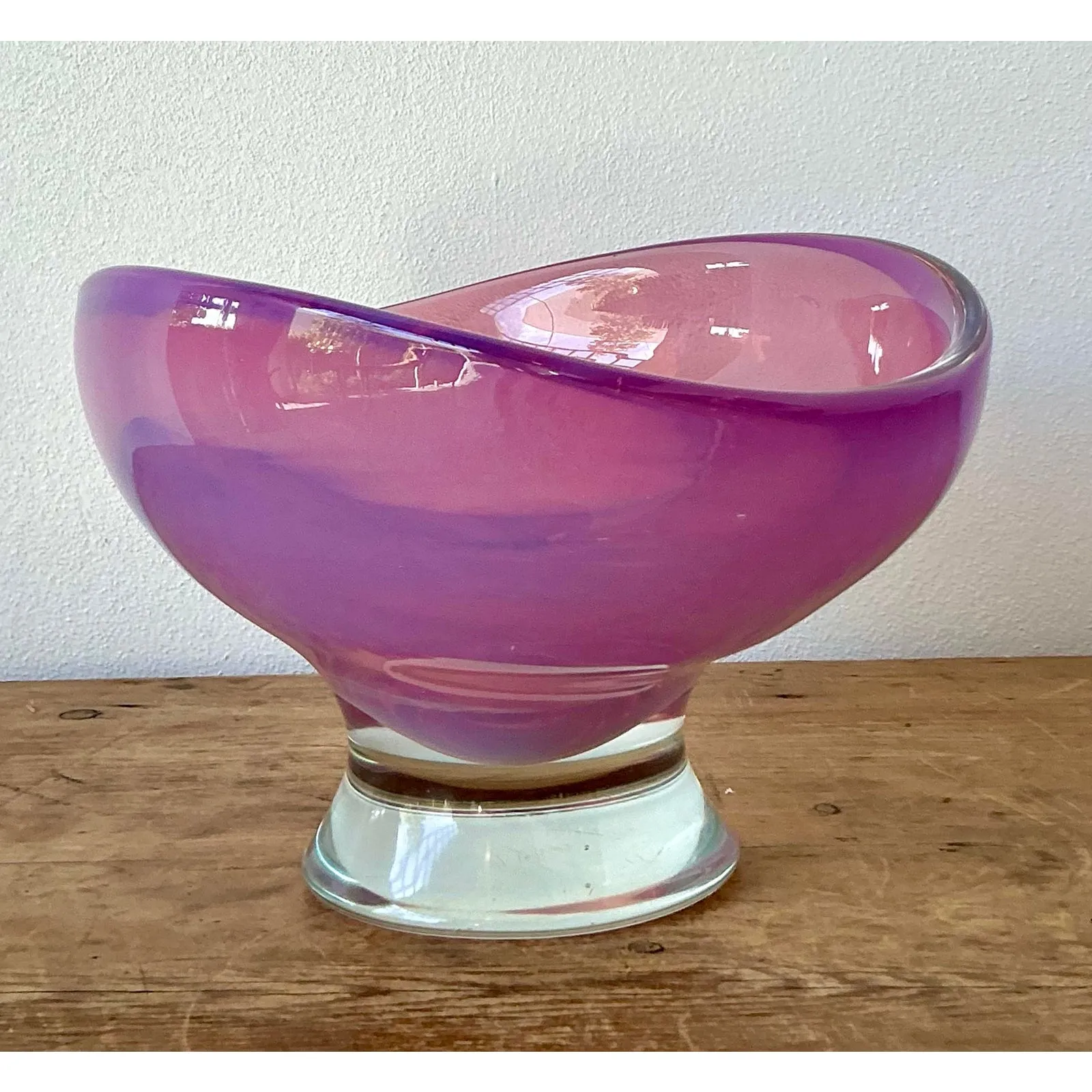 Vintage Boho Italian Art Glass Bowl After Murano — additional photo 1