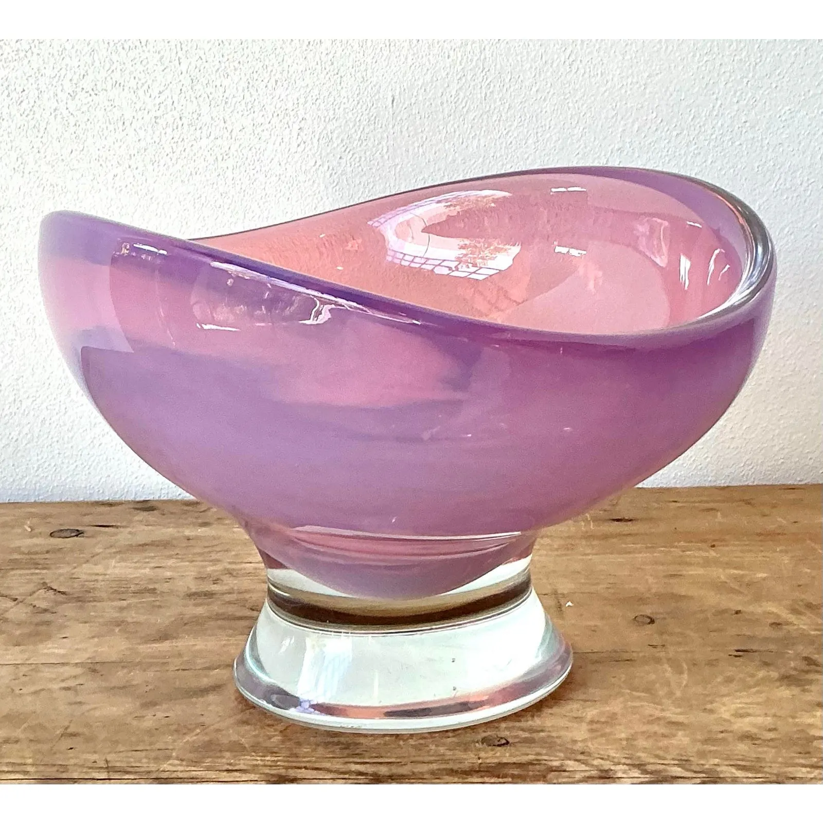 Vintage Boho Italian Art Glass Bowl After Murano — additional photo 2