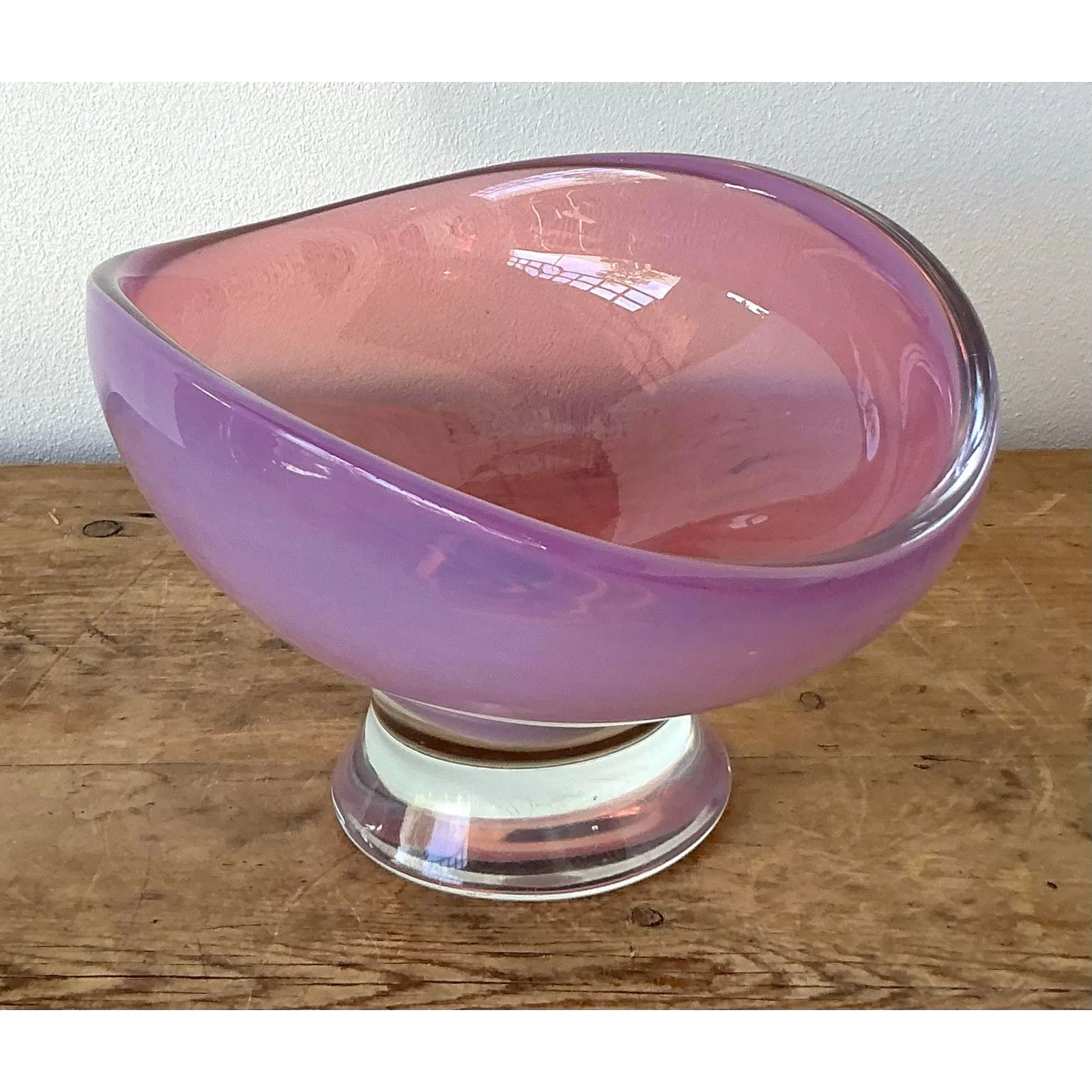 Vintage Boho Italian Art Glass Bowl After Murano — additional photo 3