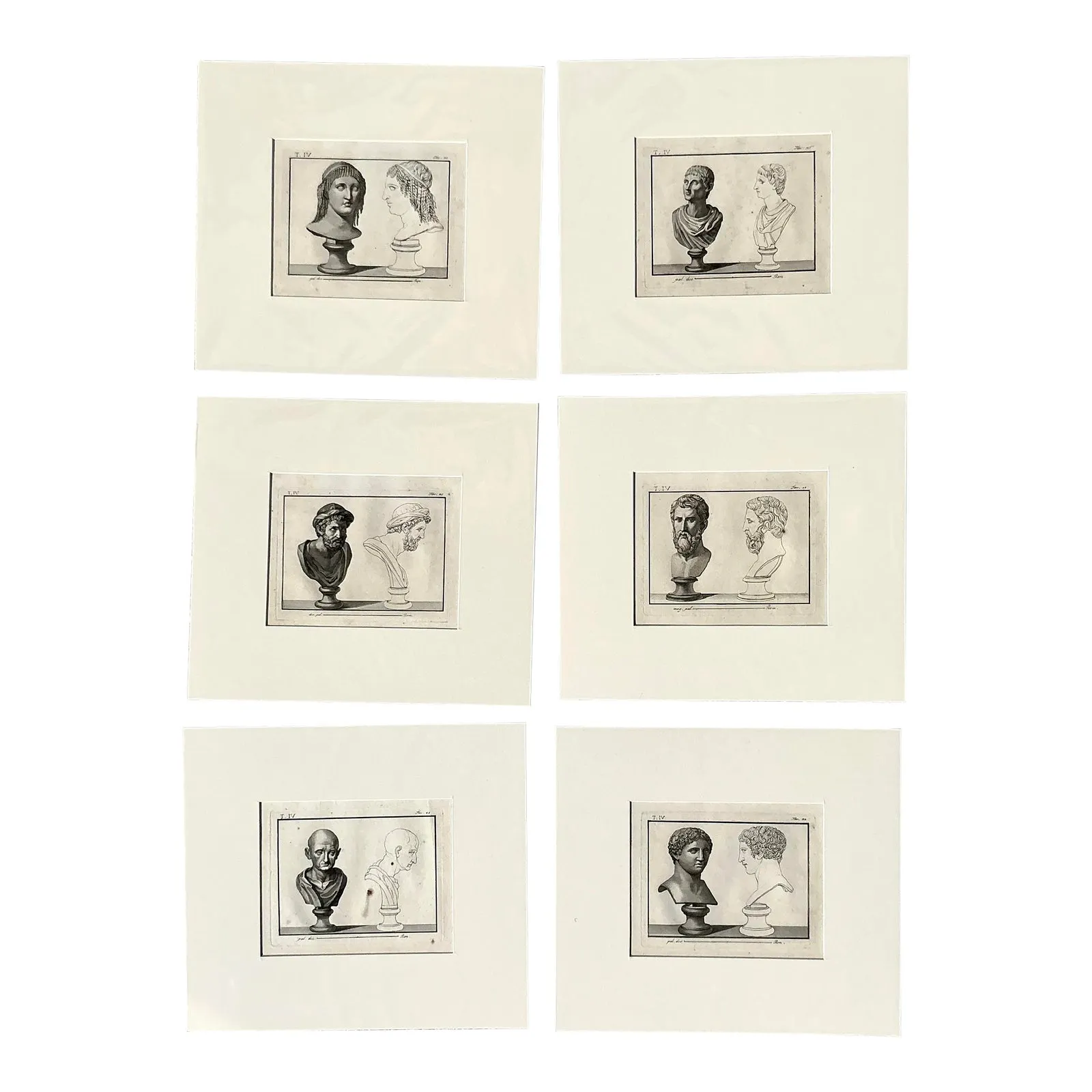 Vintage Boho Bust of Man Original Prints - Set of 6 — additional photo 1