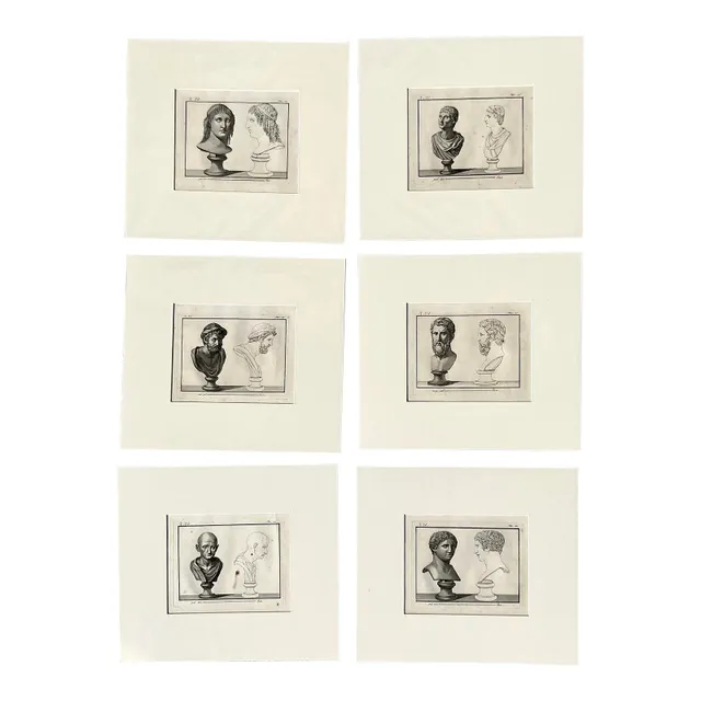Vintage Boho Bust of Man Original Prints - Set of 6 — additional photo 1