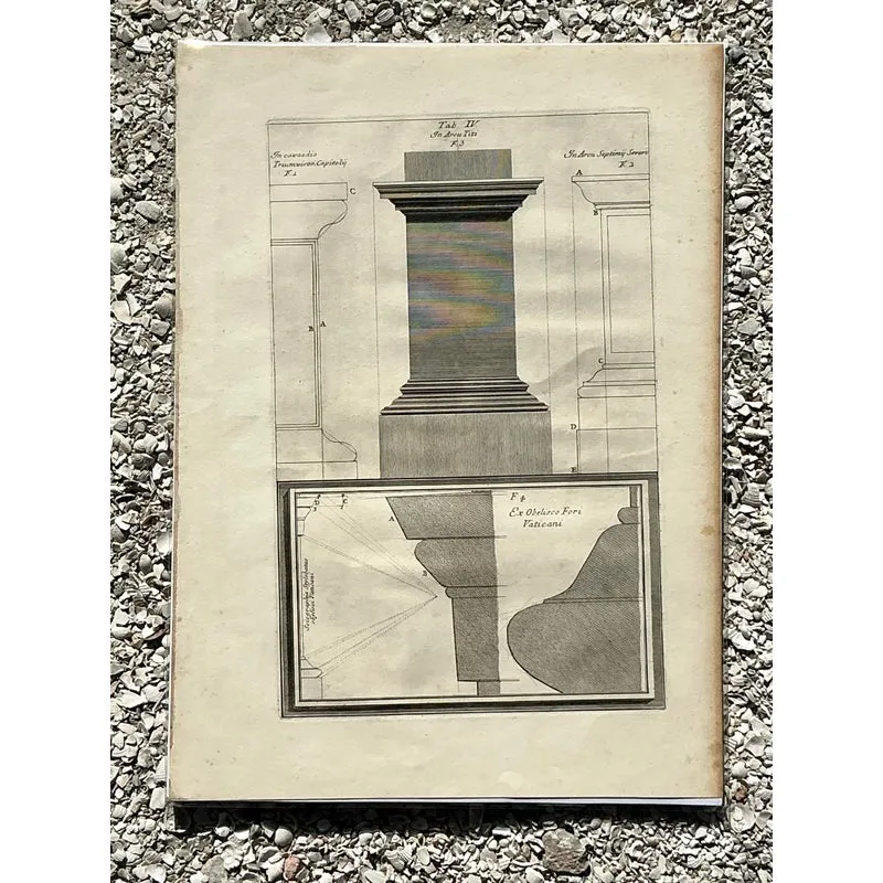 Vintage Boho Italian Architectural Original Print — additional photo 1