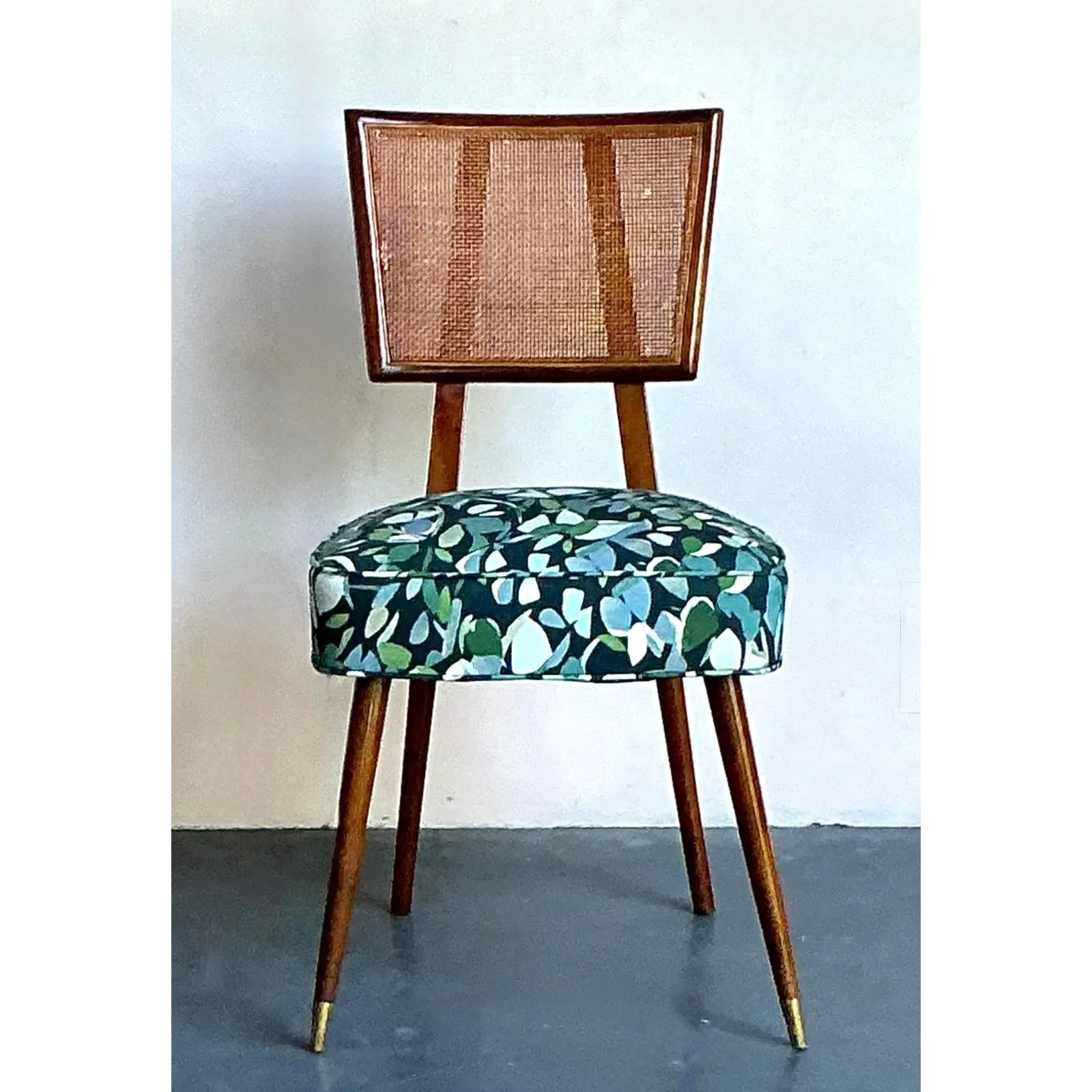 Vintage Boho MCM Cane Dining Chair — additional photo 2