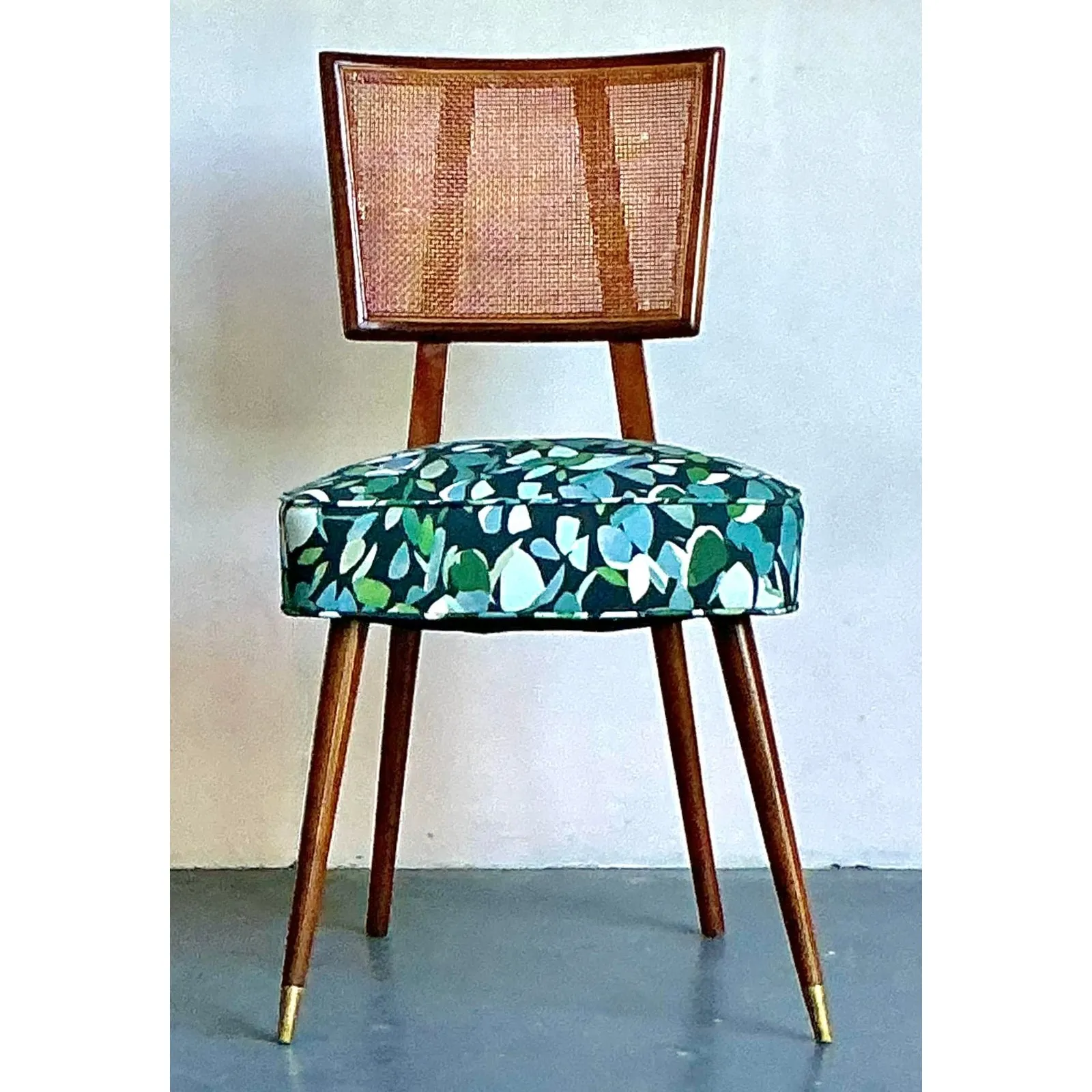 Vintage Boho MCM Cane Dining Chair — additional photo 7