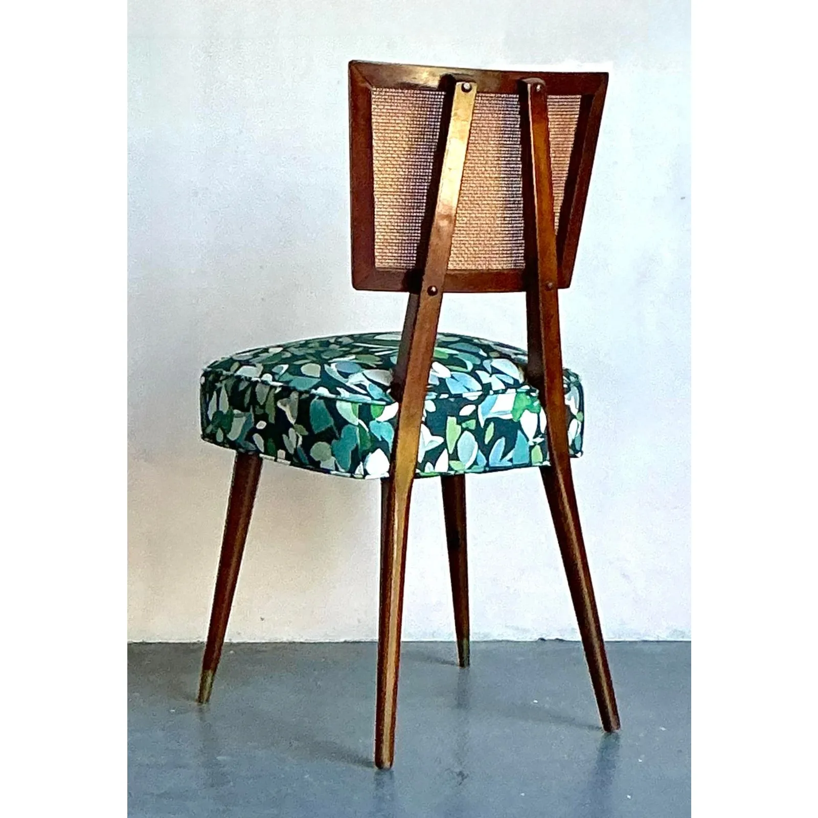 Vintage Boho MCM Cane Dining Chair — additional photo 8
