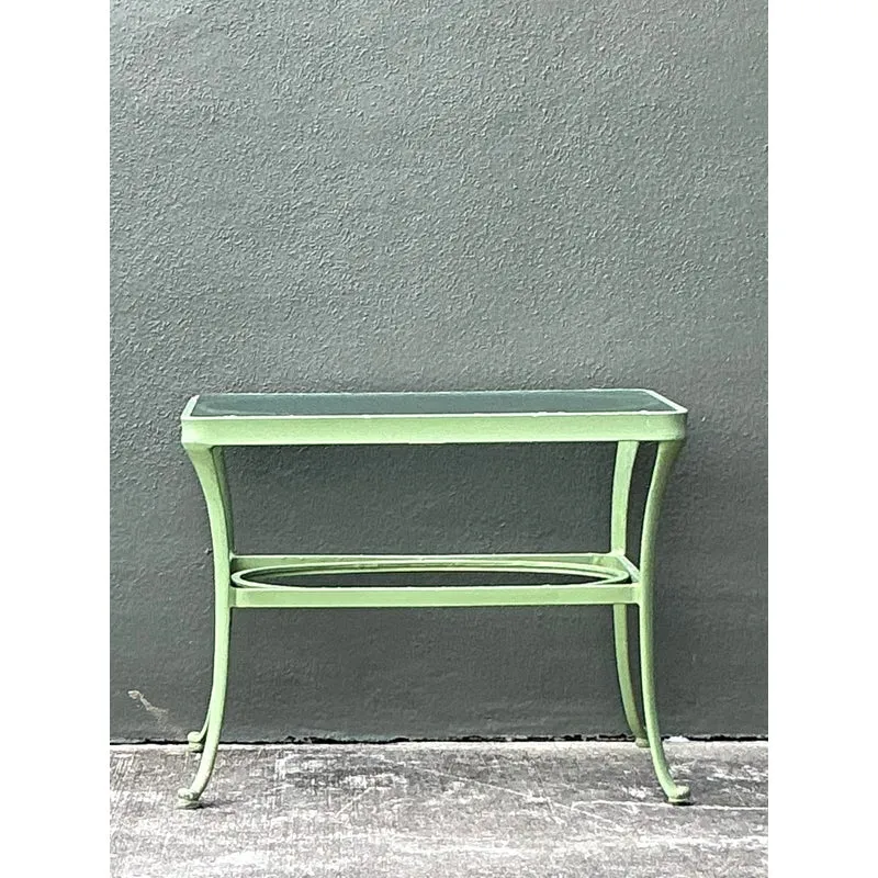 Vintage Boho Brown Jordan “Florentine” Side Table — additional photo 7