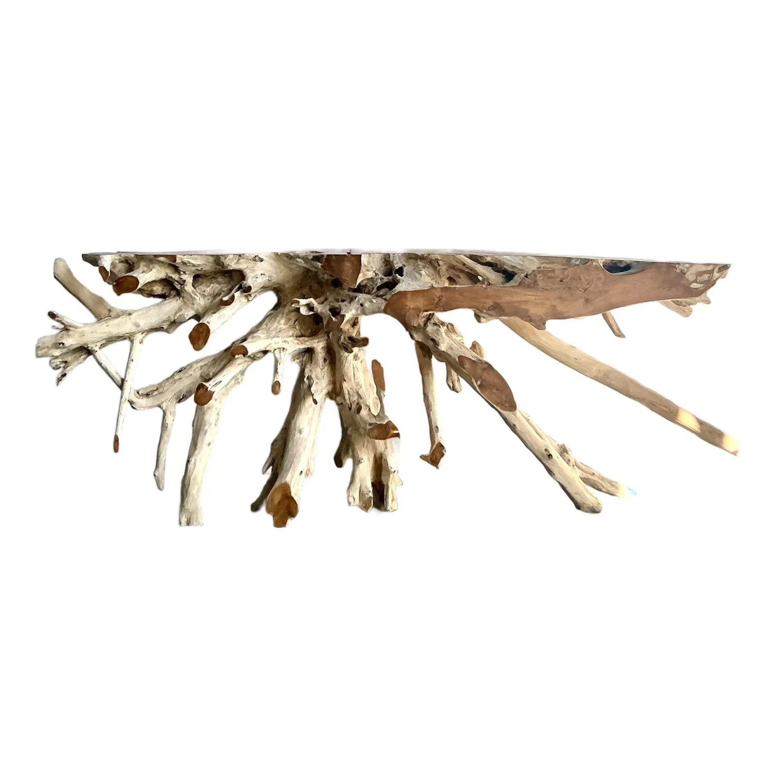Vintage Boho Natural Root Console Table — additional photo 1