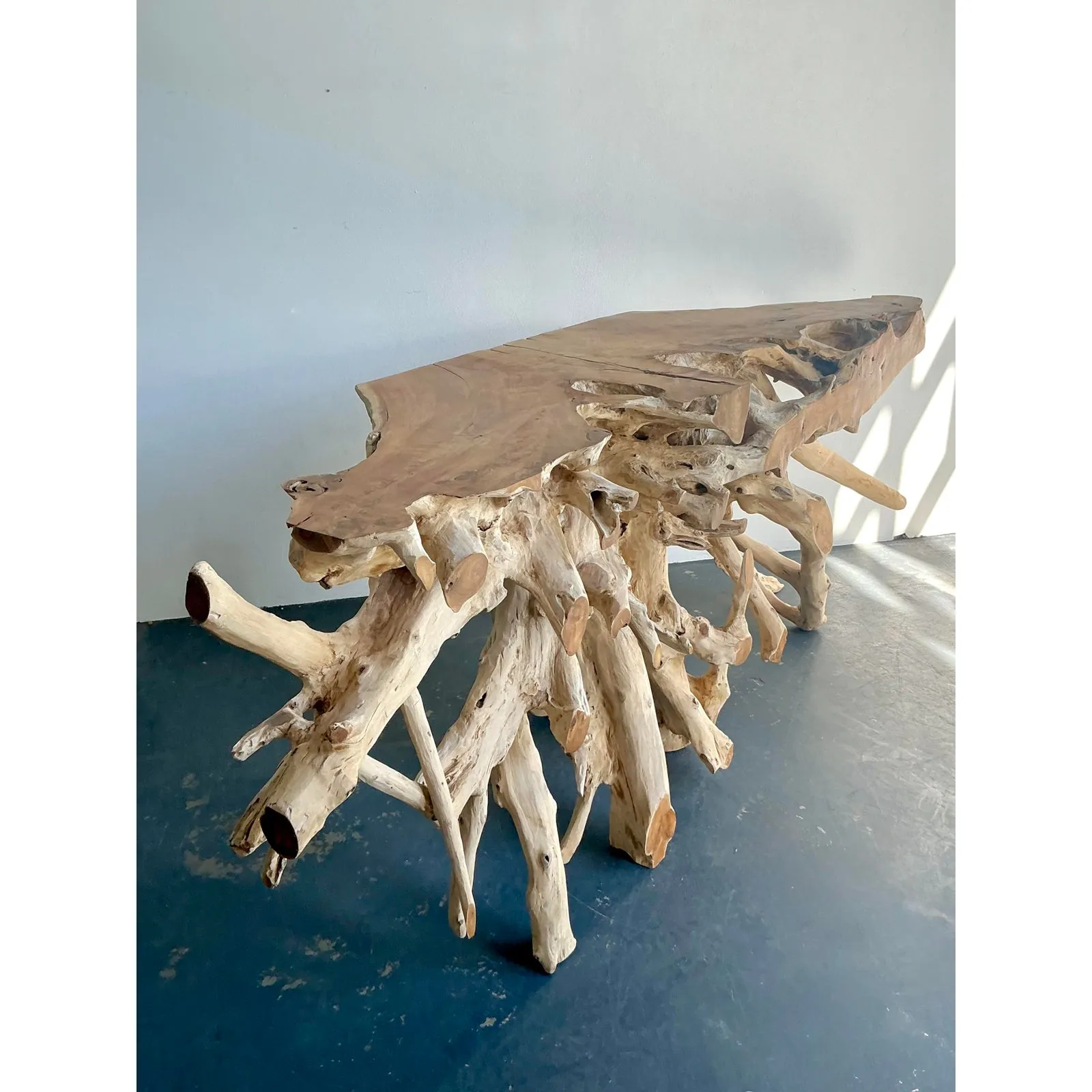 Vintage Boho Natural Root Console Table — additional photo 7