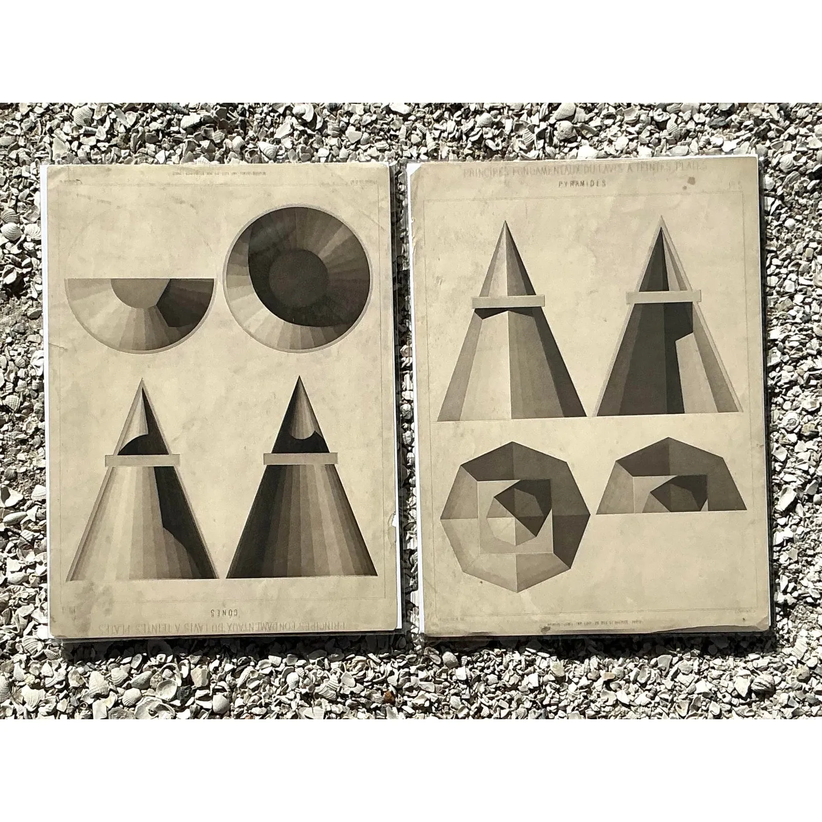 Vintage Boho Geometric Sphere Engravings - Set of 2 — additional photo 2