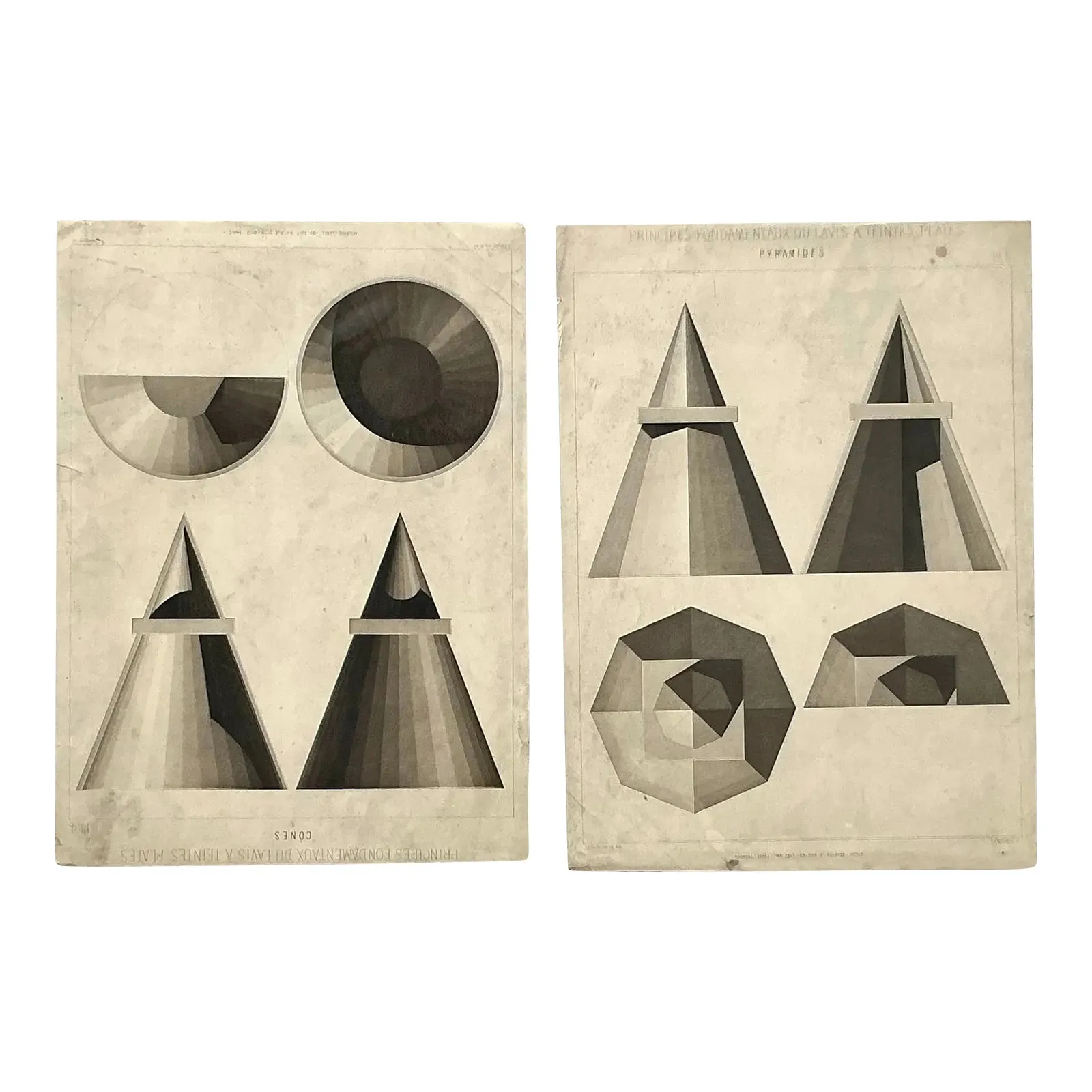 Vintage Boho Geometric Sphere Engravings - Set of 2 — additional photo 1