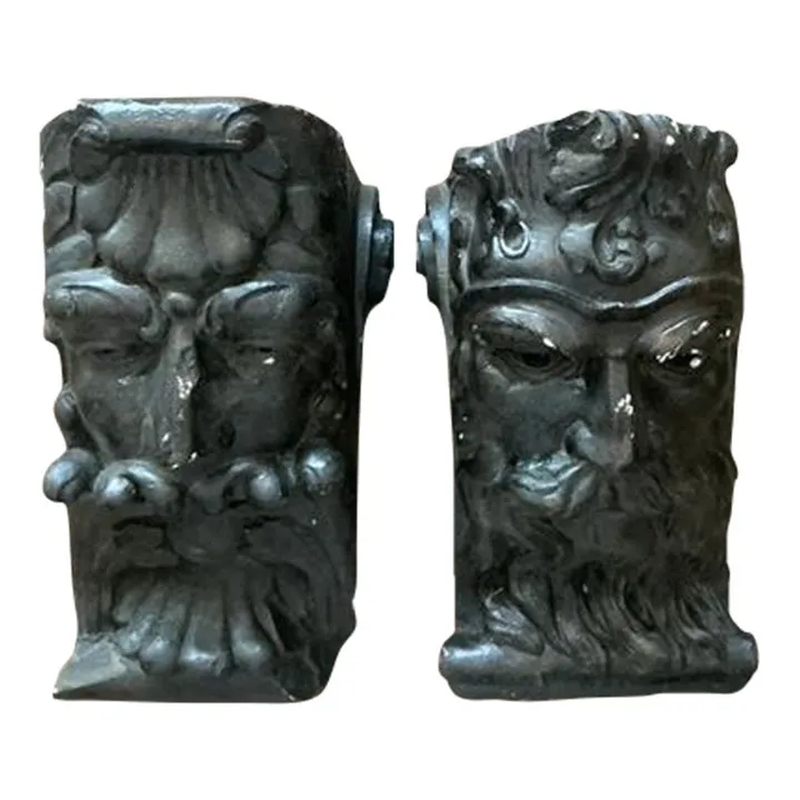 Vintage Boho Painted Plaster Corbels - Set of 2 — additional photo 8