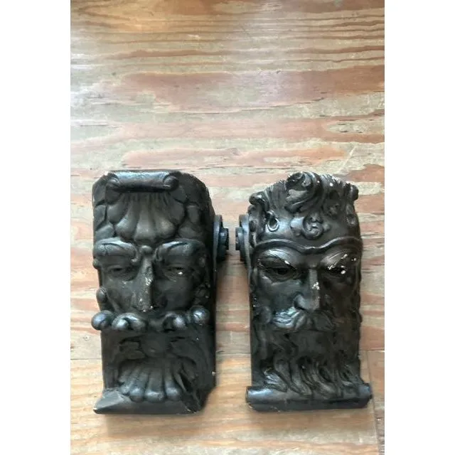 Vintage Boho Painted Plaster Corbels - Set of 2 — additional photo 7