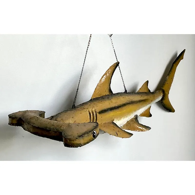 Vintage Boho Torch Cut Wrought Iron Hammer Head Shark — additional photo 3