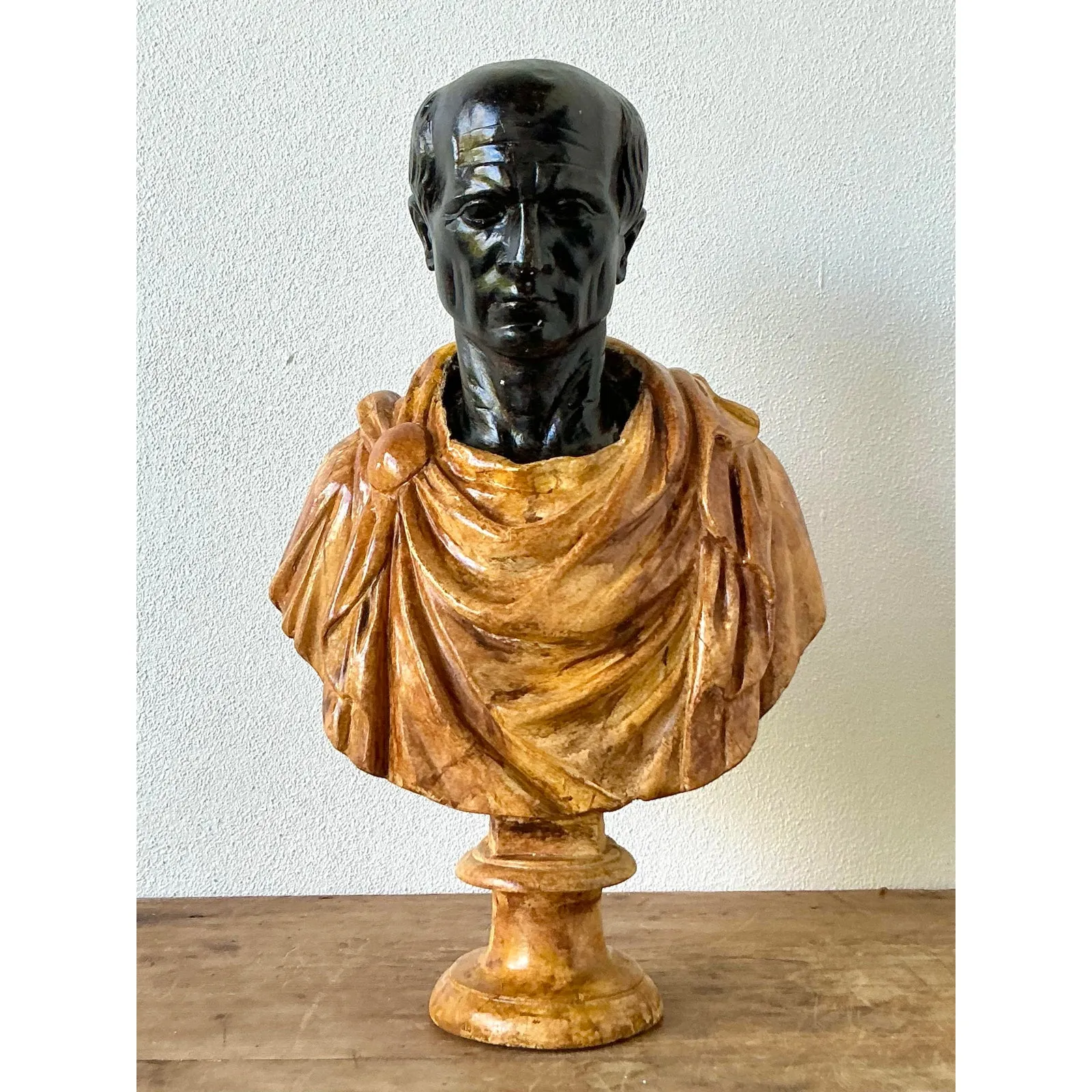 Vintage Grand Tour Plaster Bust of Man — additional photo 3