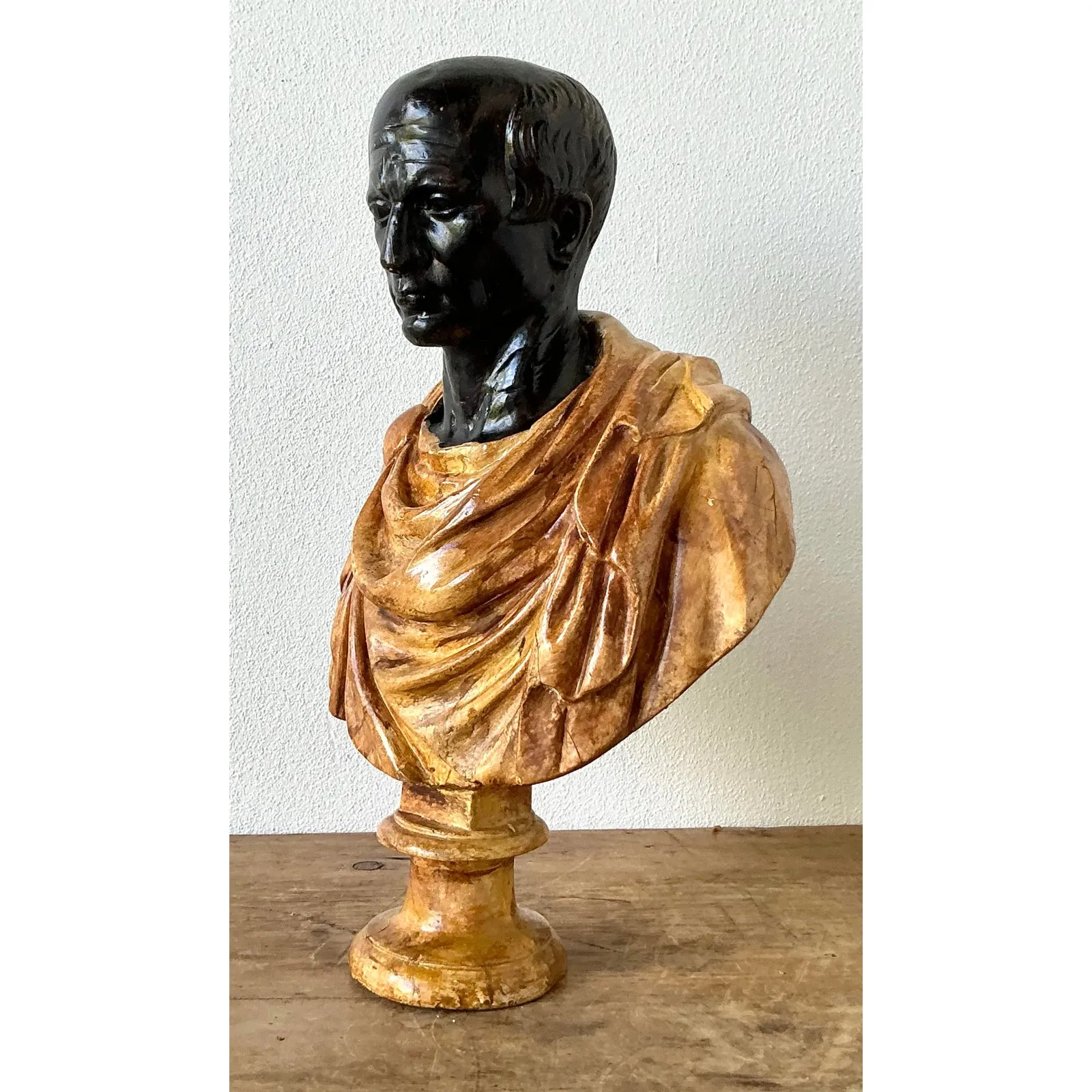 Vintage Grand Tour Plaster Bust of Man — additional photo 5