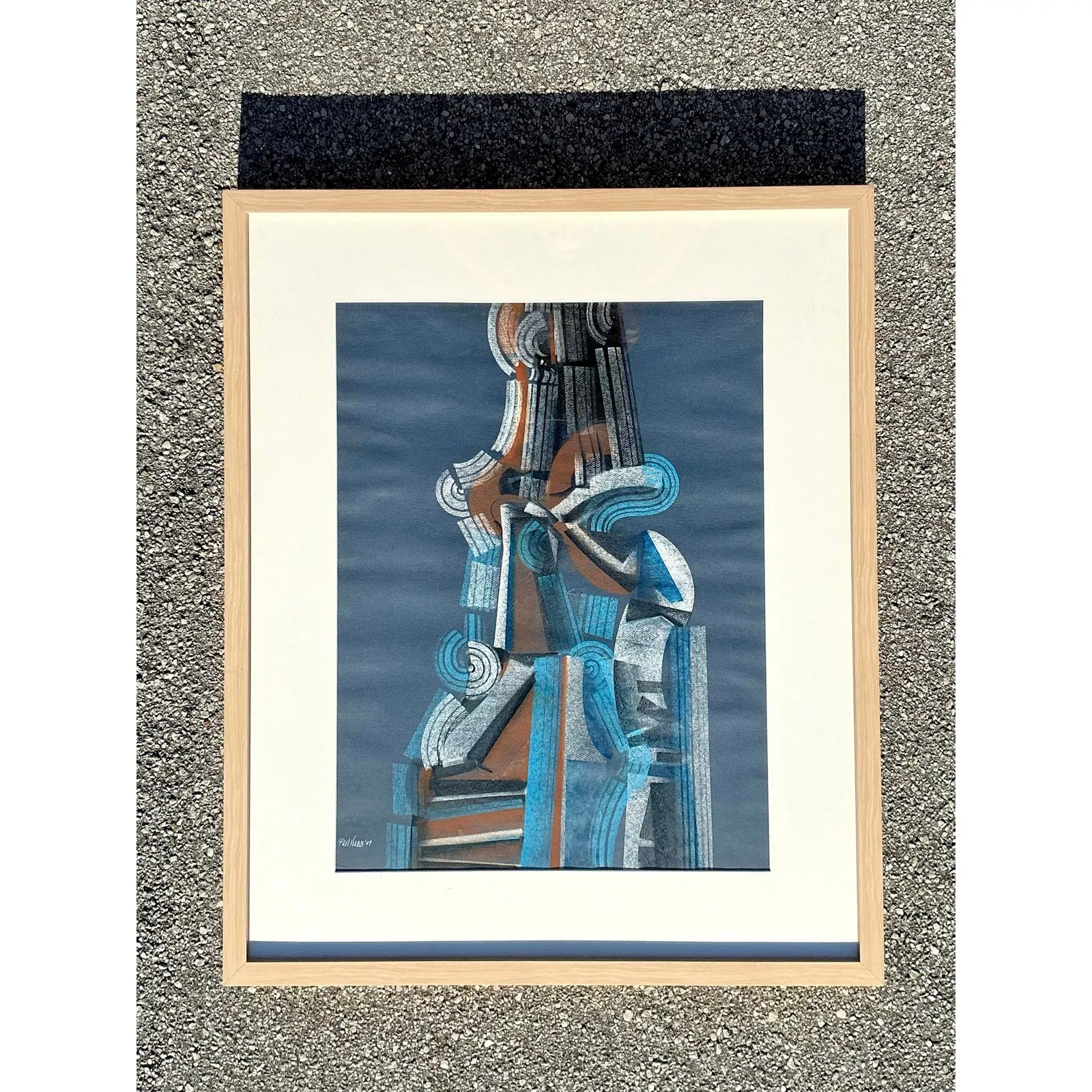 Vintage Boho Abstract Pastel on Paper — additional photo 7