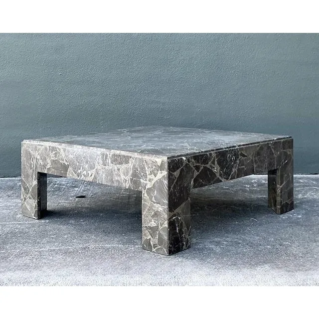 Vintage Boho Emperador Marble Coffee Table — additional photo 1