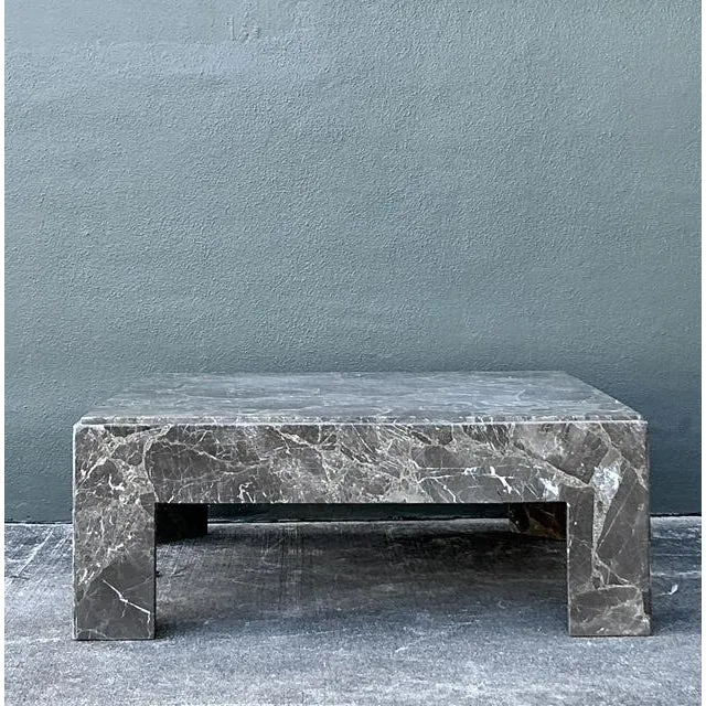 Vintage Boho Emperador Marble Coffee Table — additional photo 3