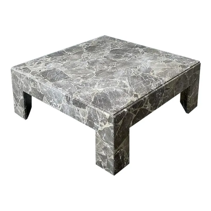 Vintage Boho Emperador Marble Coffee Table — additional photo 8