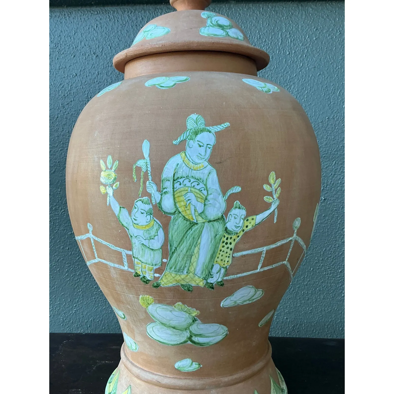 Vintage Regency Chinoiserie Lidded Urn — additional photo 5