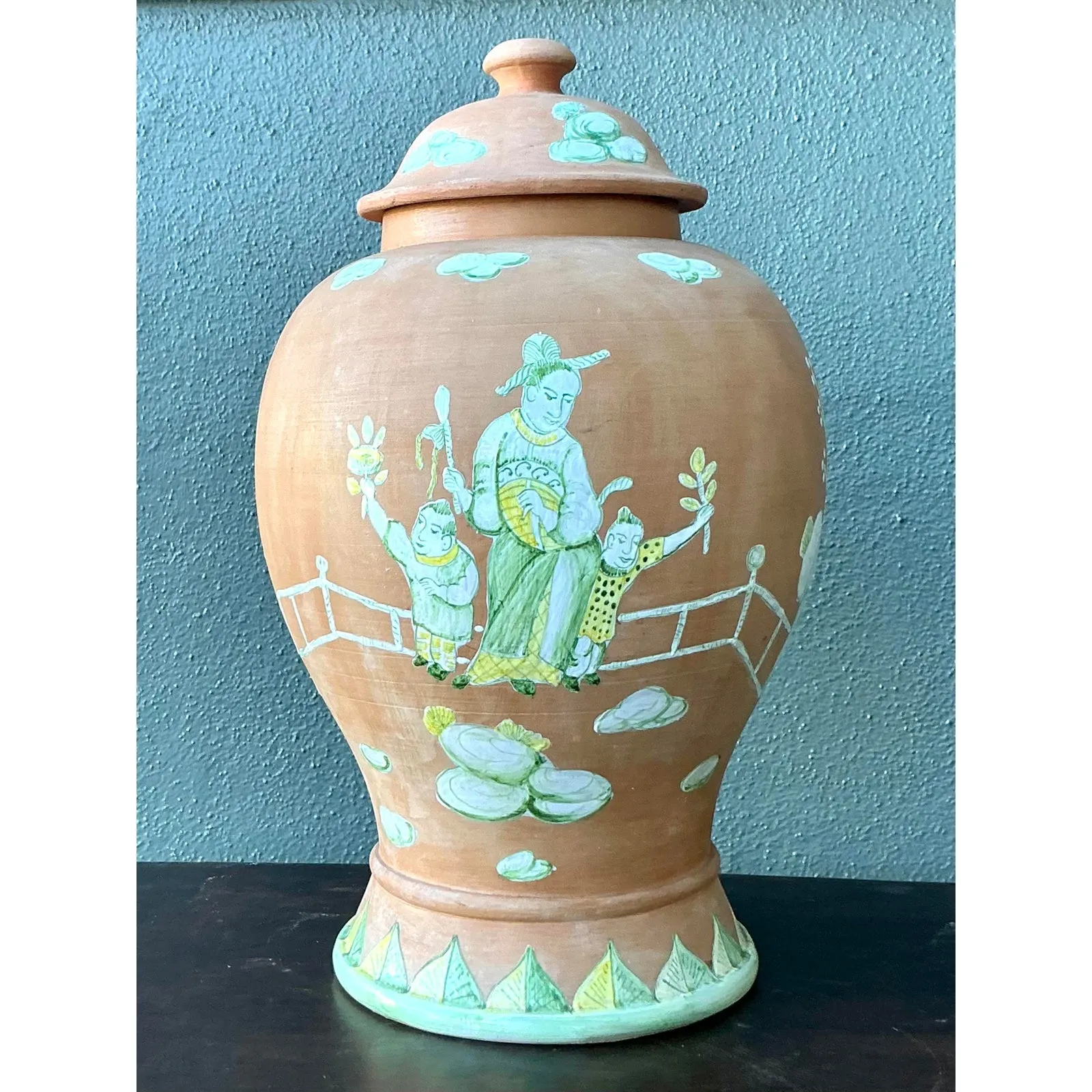 Vintage Regency Chinoiserie Lidded Urn — additional photo 8