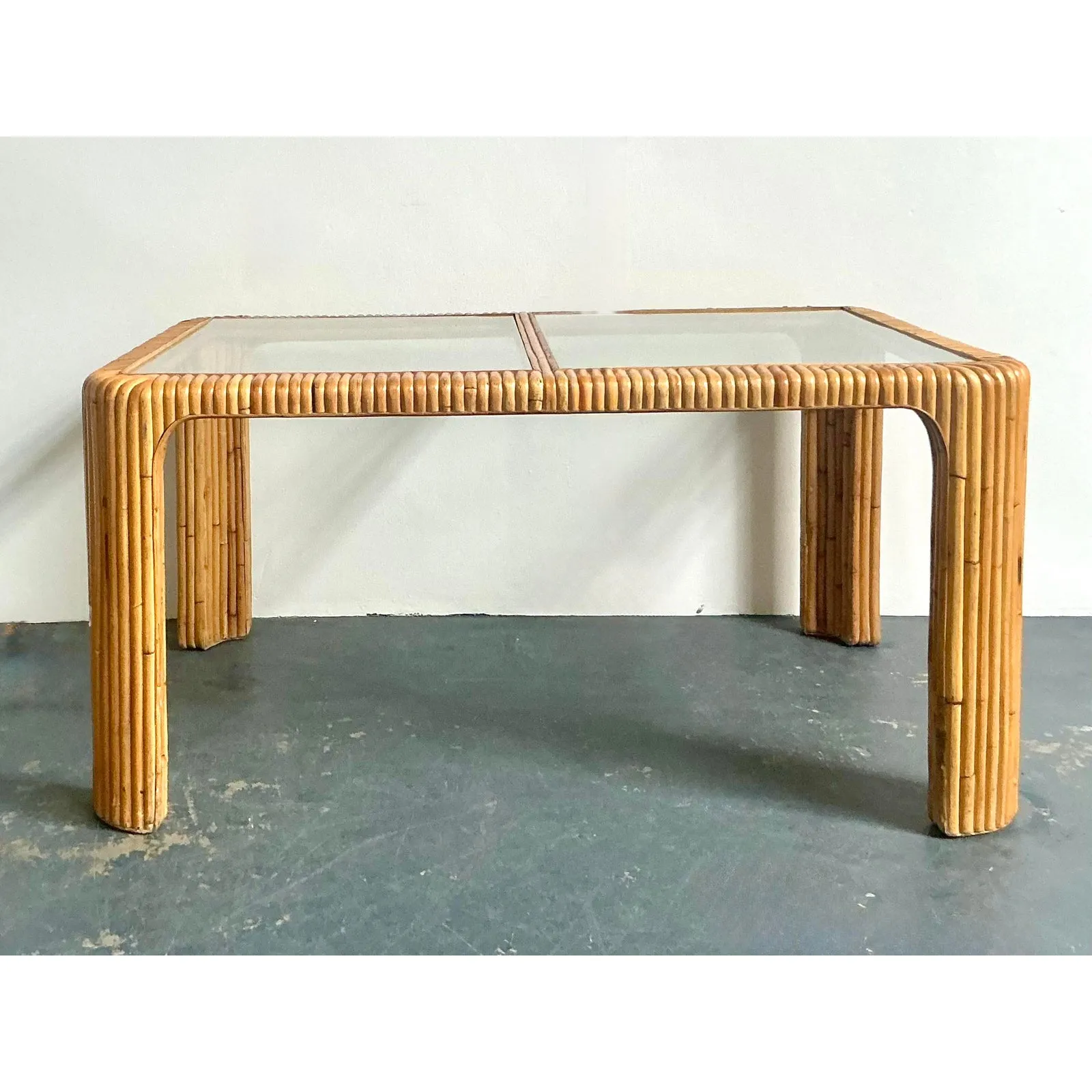 Vintage Boho Bent Rattan Dining Table — additional photo 4