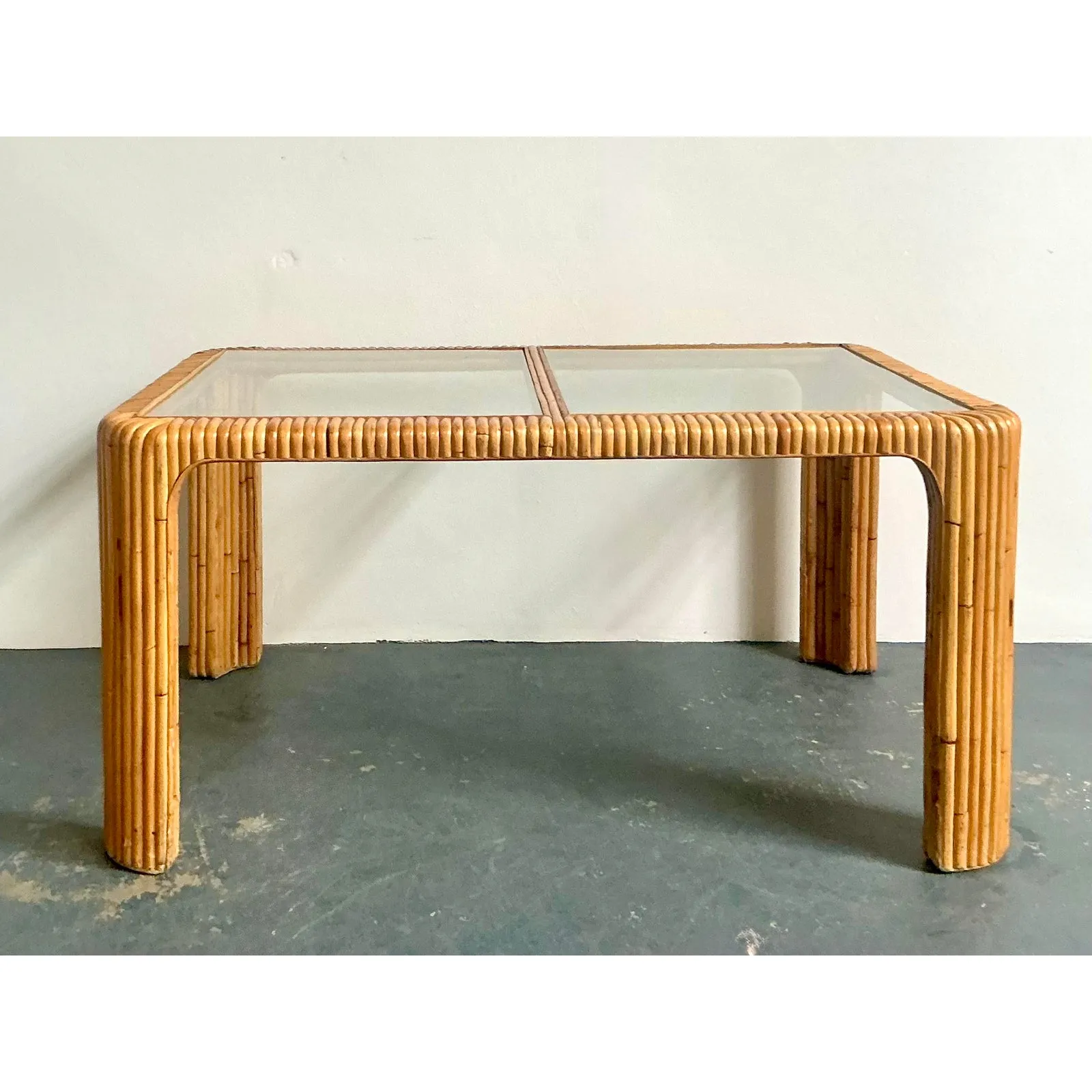 Vintage Boho Bent Rattan Dining Table — additional photo 5