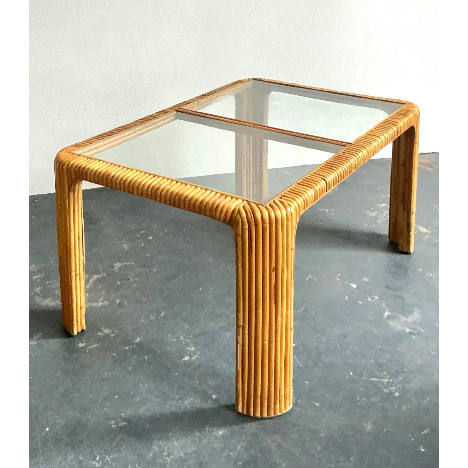 Vintage Boho Bent Rattan Dining Table — additional photo 2