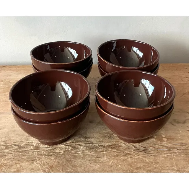 Vintage Italian Vietri Glazed Ceramic Bowls - Set of 8 — additional photo 8