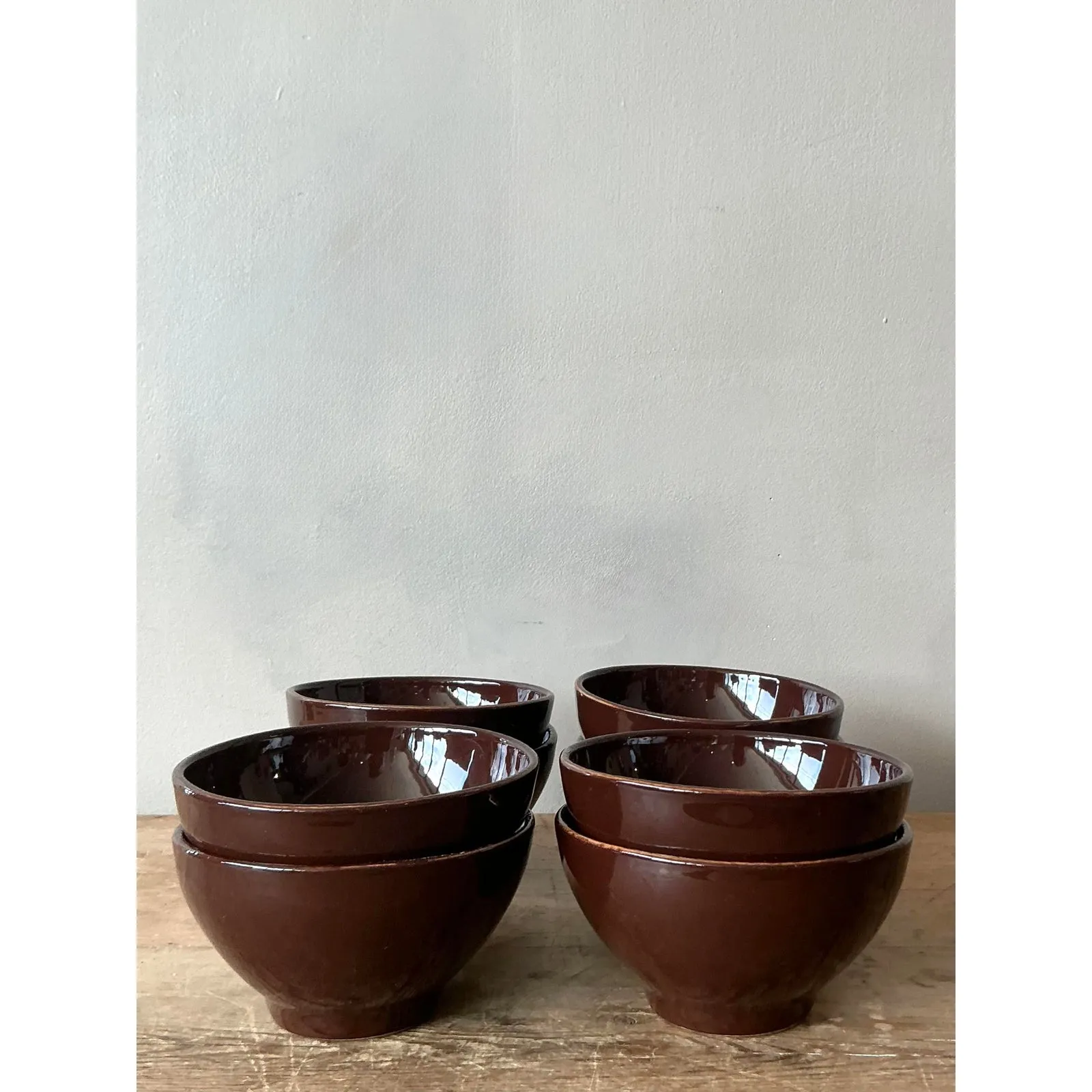 Vintage Italian Vietri Glazed Ceramic Bowls - Set of 8 — additional photo 3