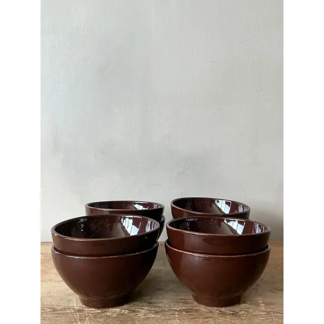Vintage Italian Vietri Glazed Ceramic Bowls - Set of 8 — additional photo 3