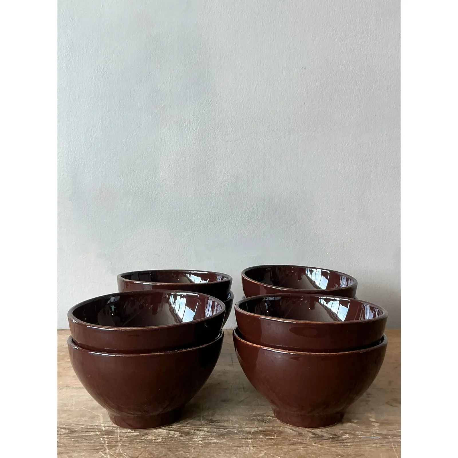 Vintage Italian Vietri Glazed Ceramic Bowls - Set of 8 — additional photo 6
