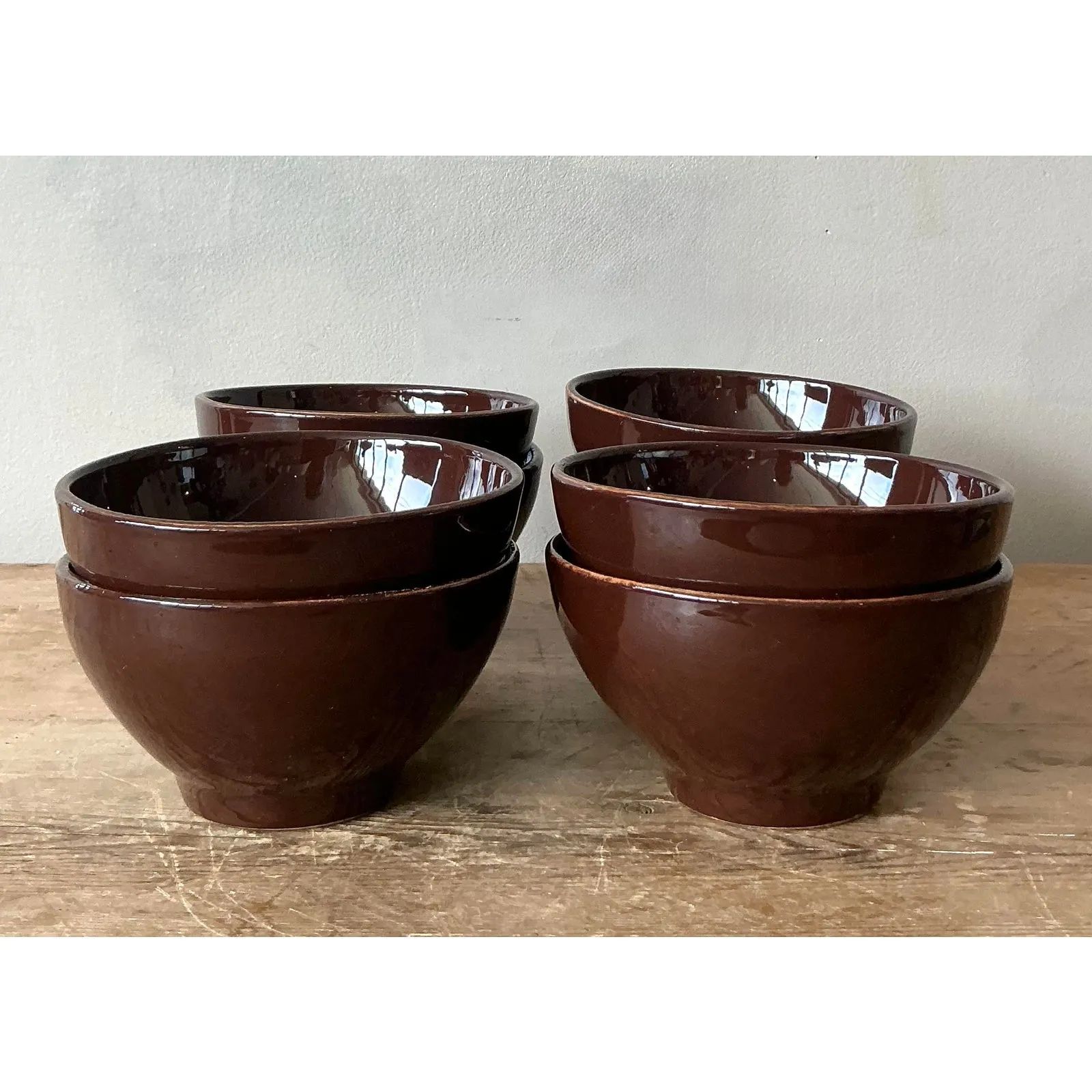 Vintage Italian Vietri Glazed Ceramic Bowls - Set of 8 — additional photo 4