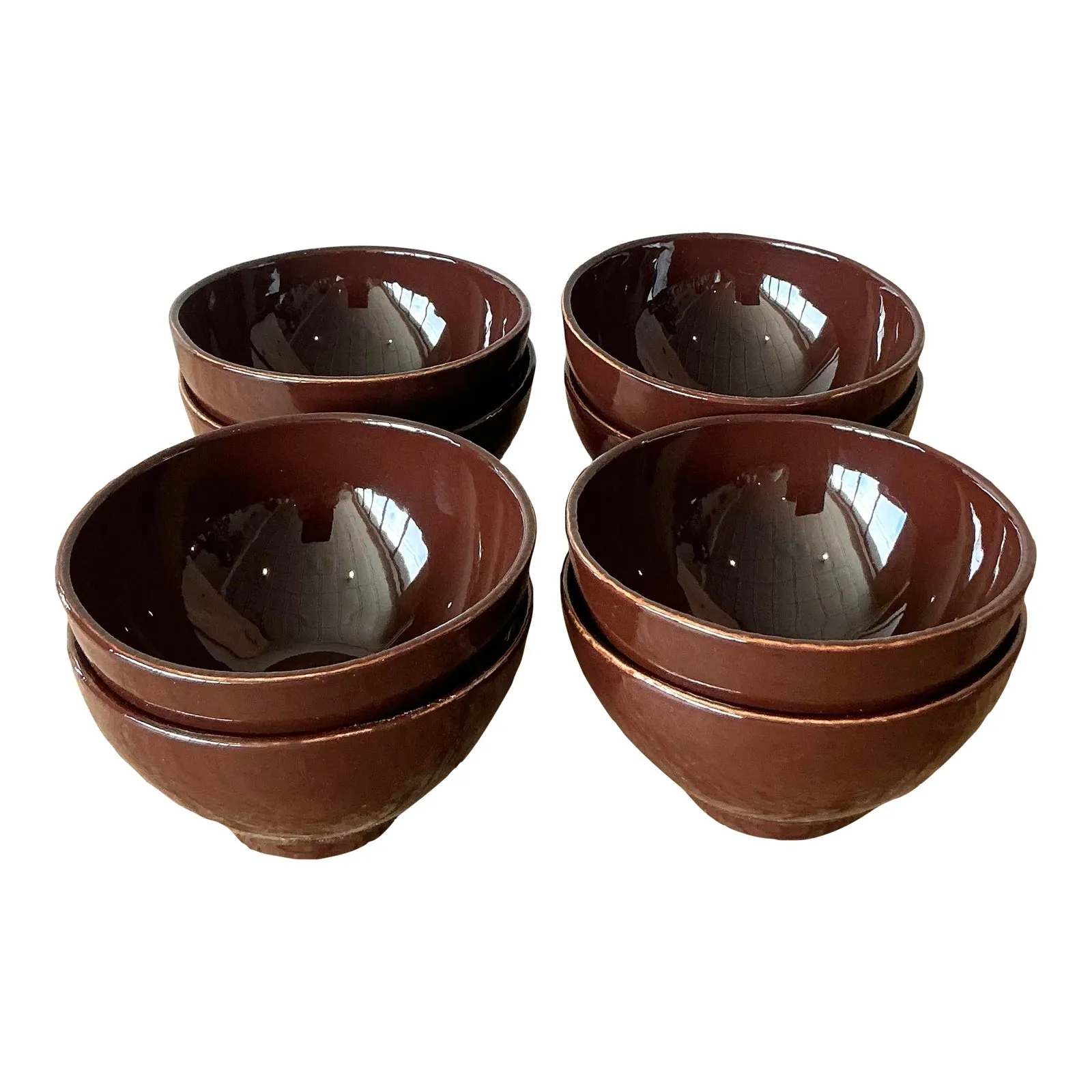 Vintage Italian Vietri Glazed Ceramic Bowls - Set of 8 — additional photo 7