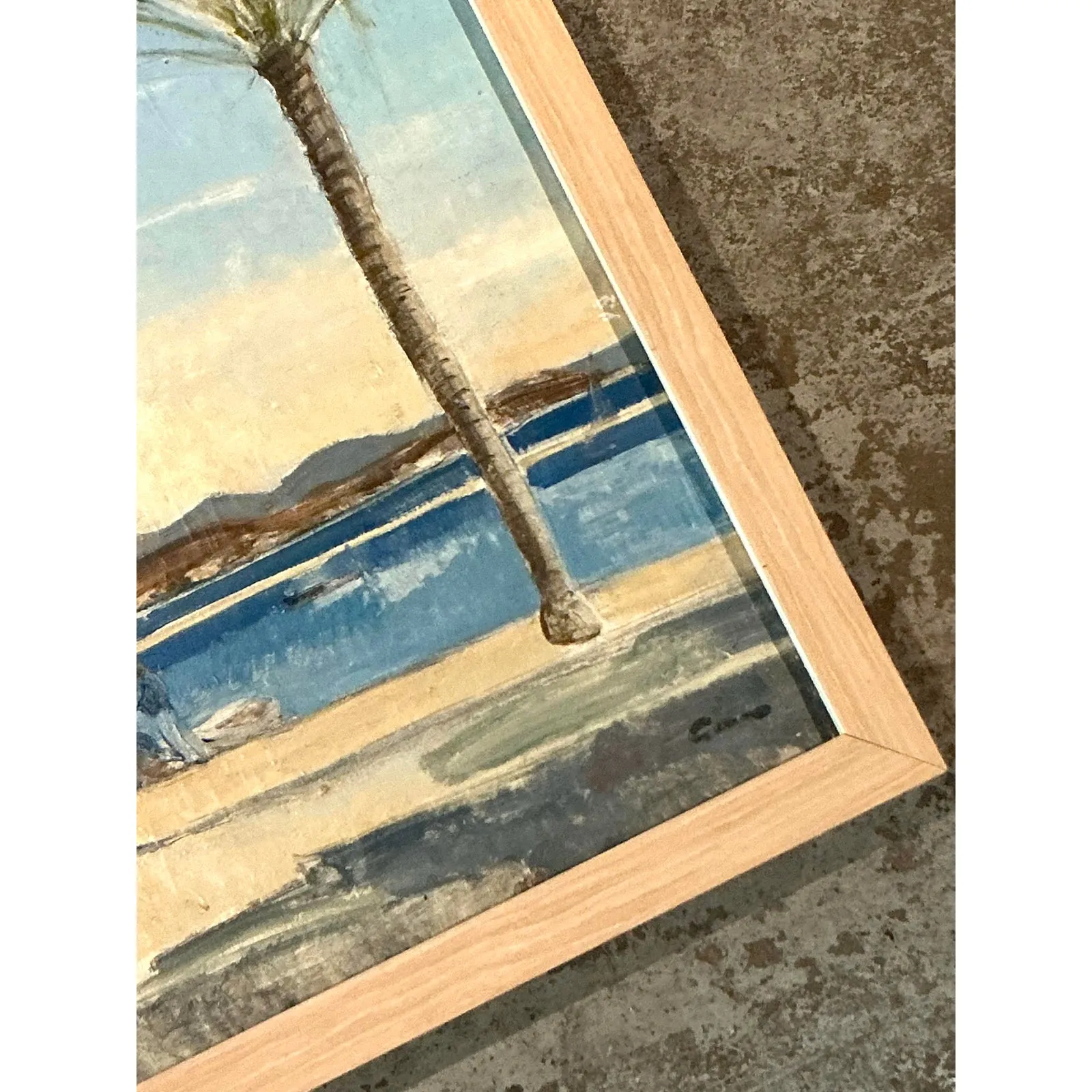 Vintage Boho Original Waterfront Oil on Canvas — additional photo 6
