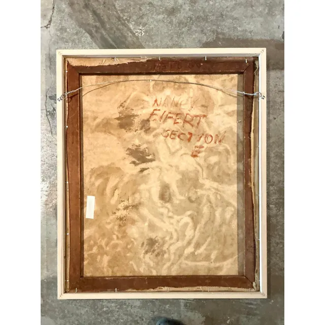 Vintage Boho Original Abstract Oil on Canvas - Canvas, 25.5W x 30.75H — additional photo 2